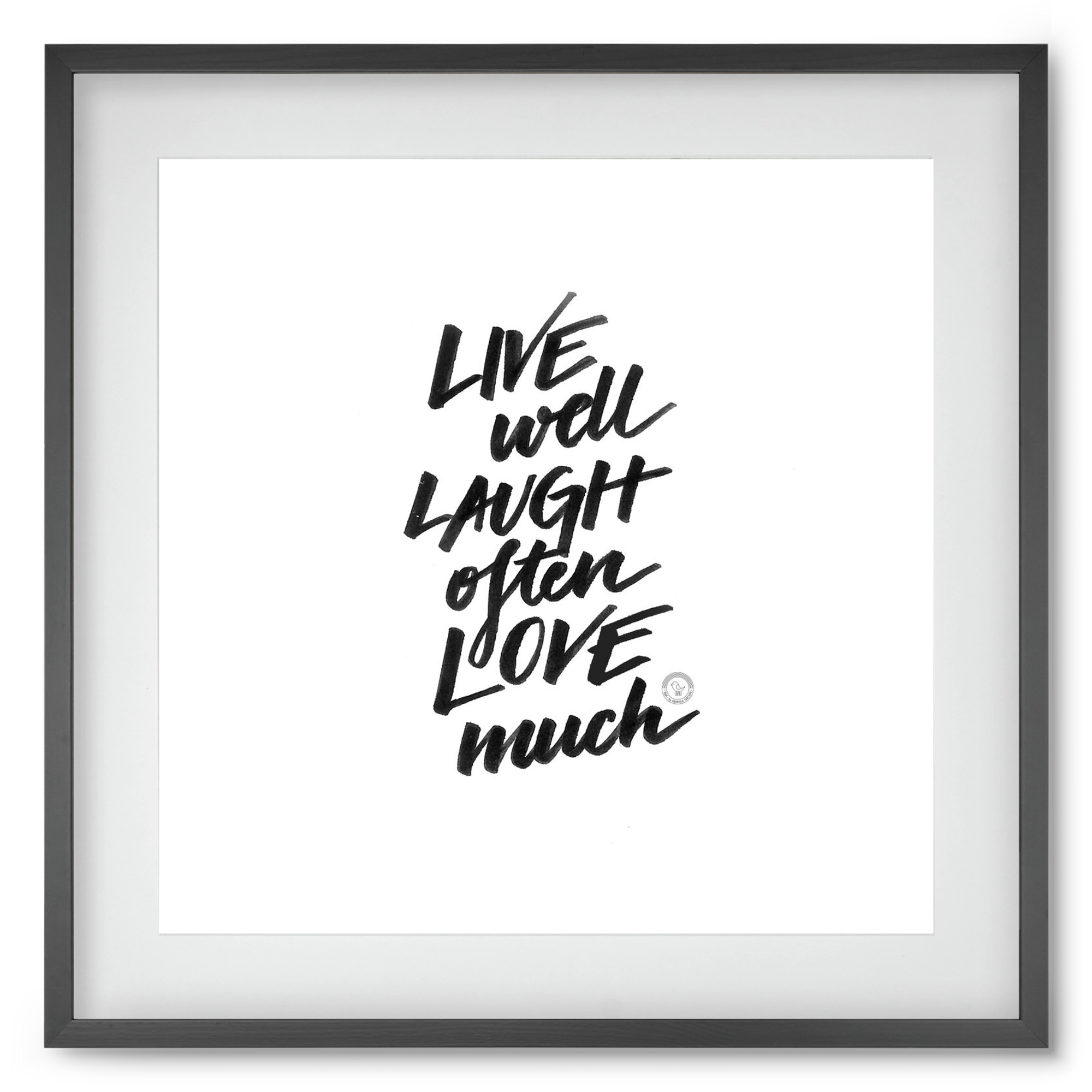 Love Much, 50x50 cm (40x40 cm), Fekete keret, paszpartuval