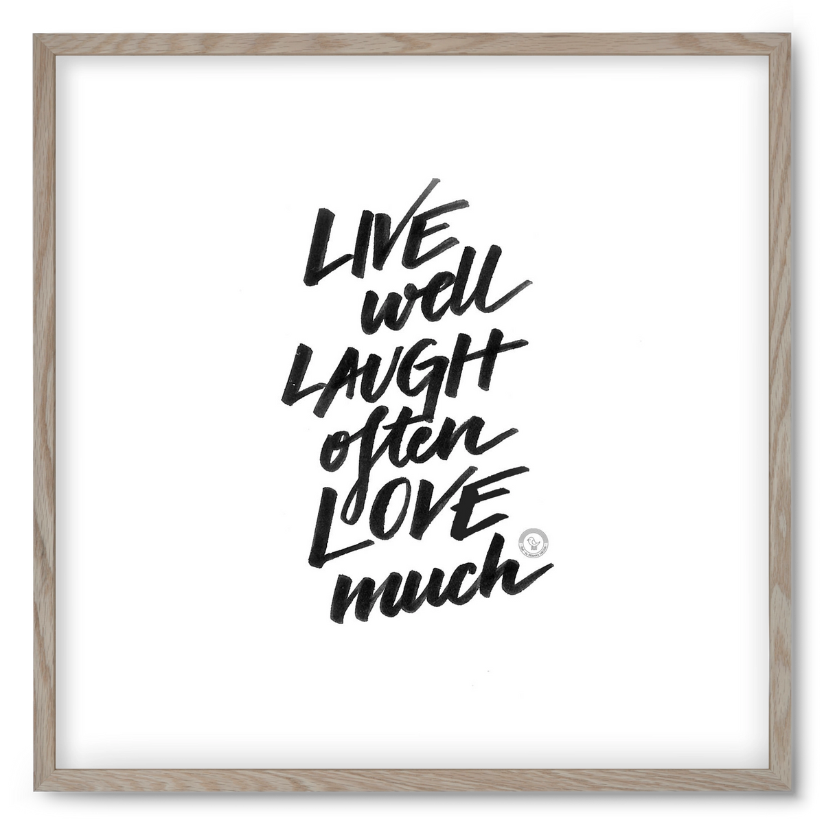 Love Much, 50x50 cm (50x50 cm), Tölgy keret