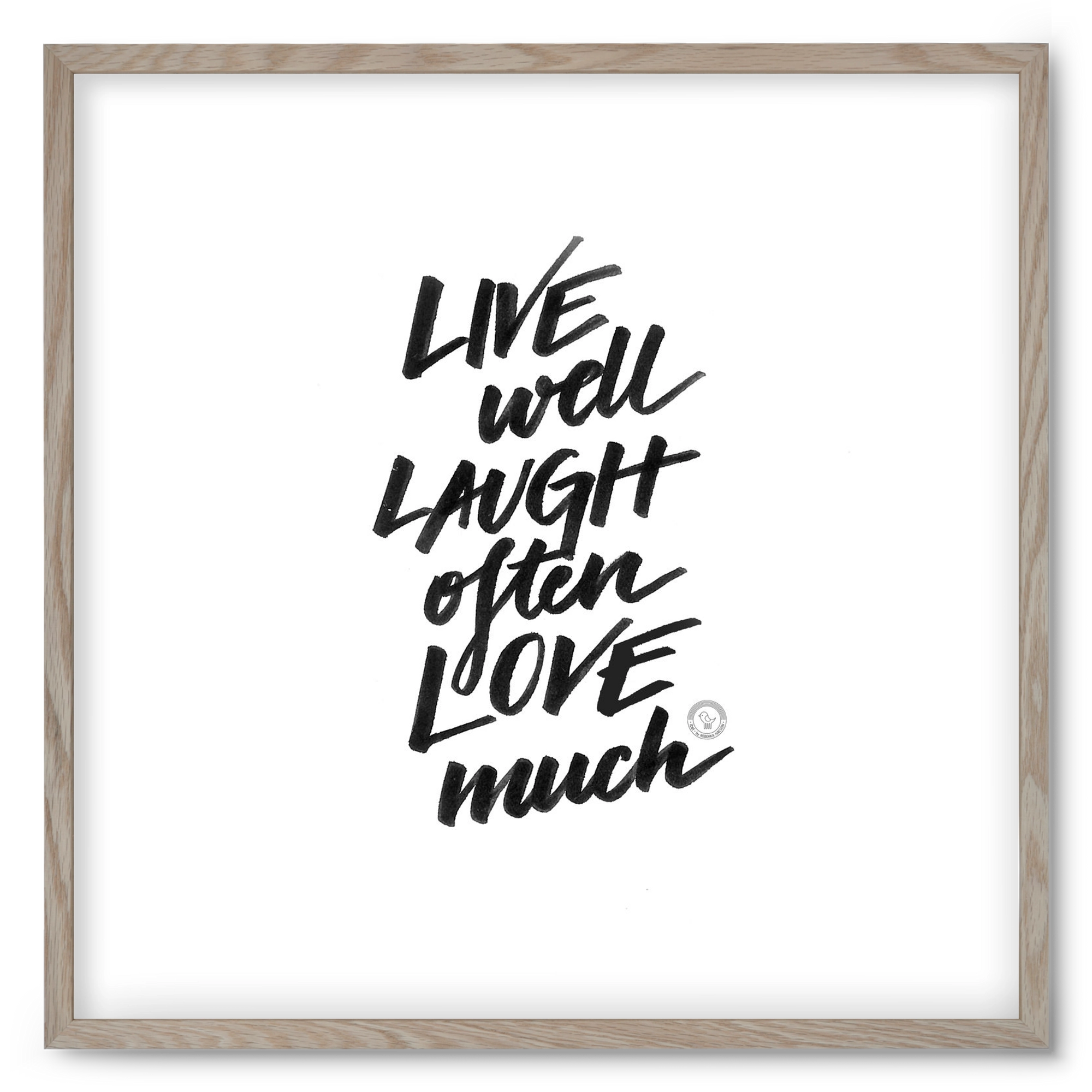 Love Much, 50x50 cm (50x50 cm), Tölgy keret