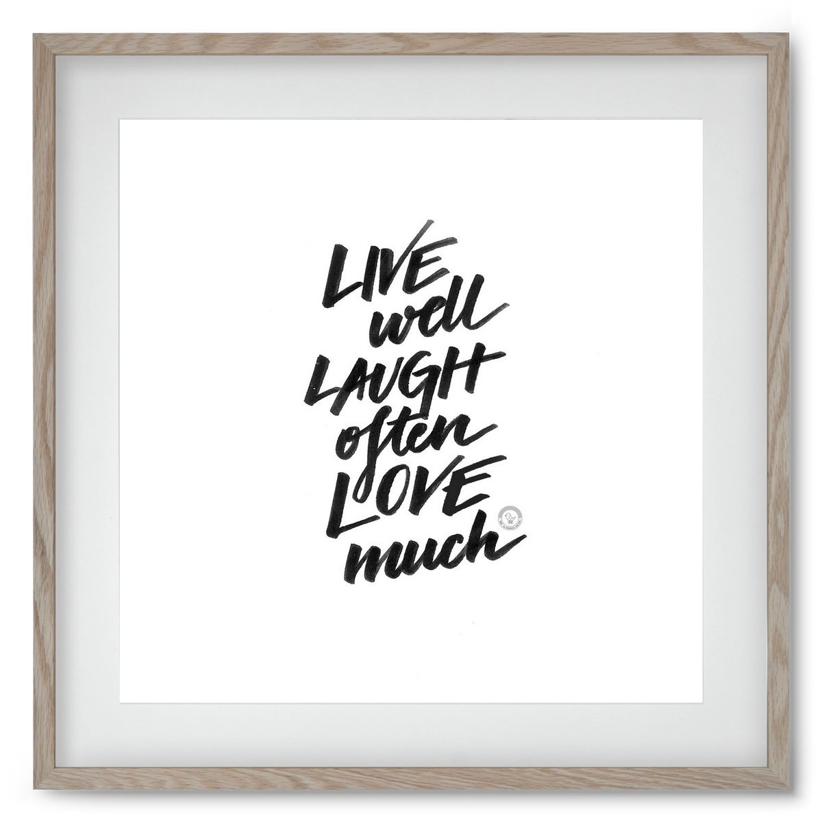 Love Much, 50x50 cm (40x40 cm), Tölgy keret, paszpartuval