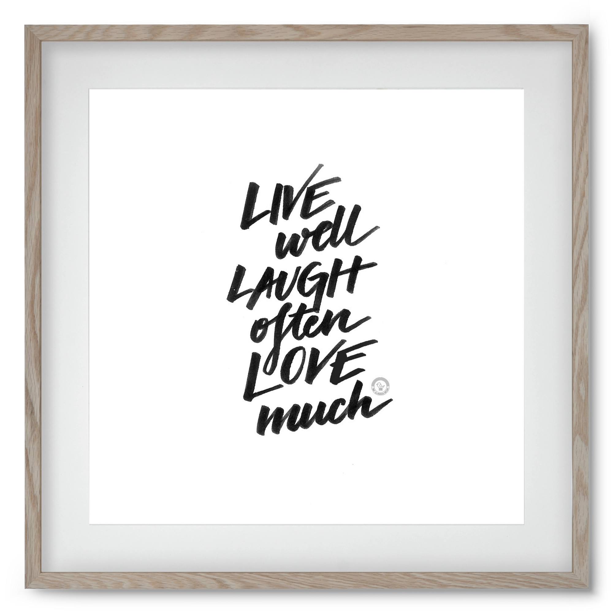 Love Much, 50x50 cm (40x40 cm), Tölgy keret, paszpartuval