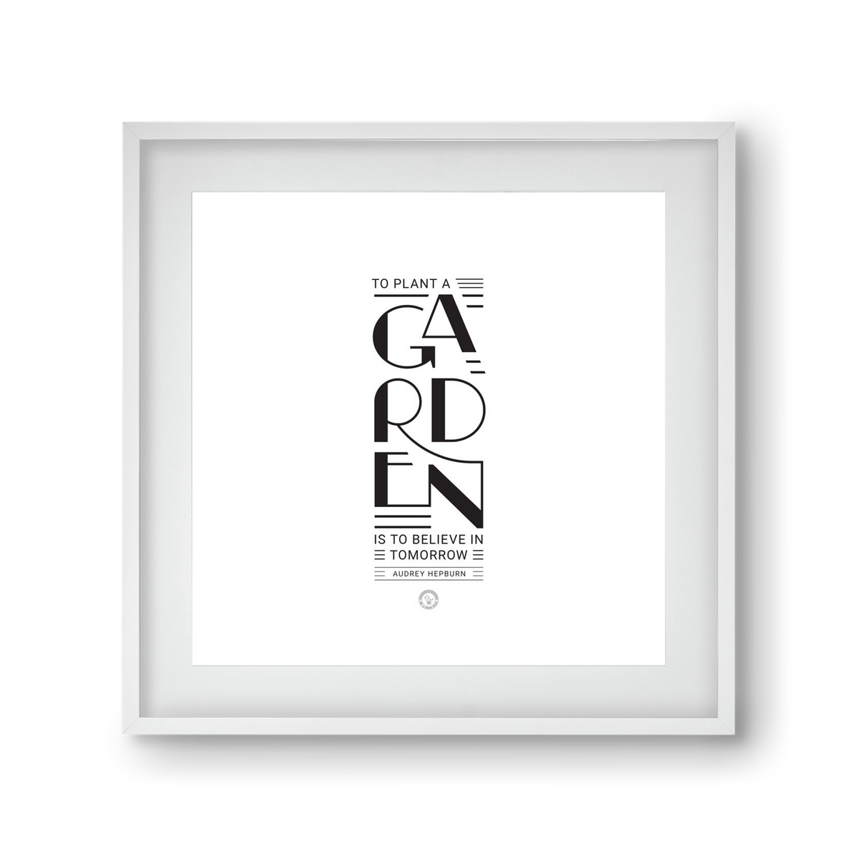 Garden, 30x30 cm (20x20 cm), Fehér keret, paszpartuval