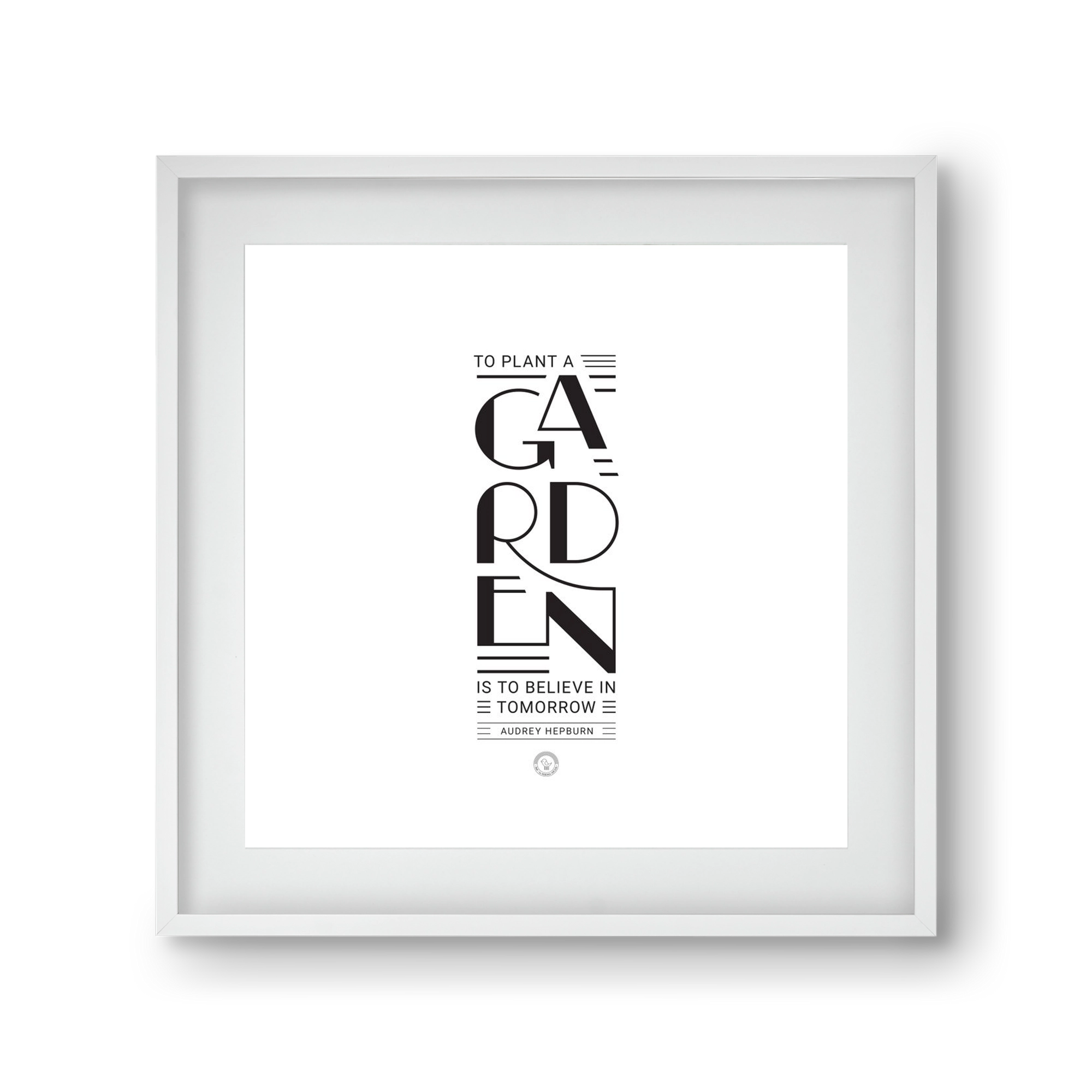 Garden, 30x30 cm (20x20 cm), Fehér keret, paszpartuval