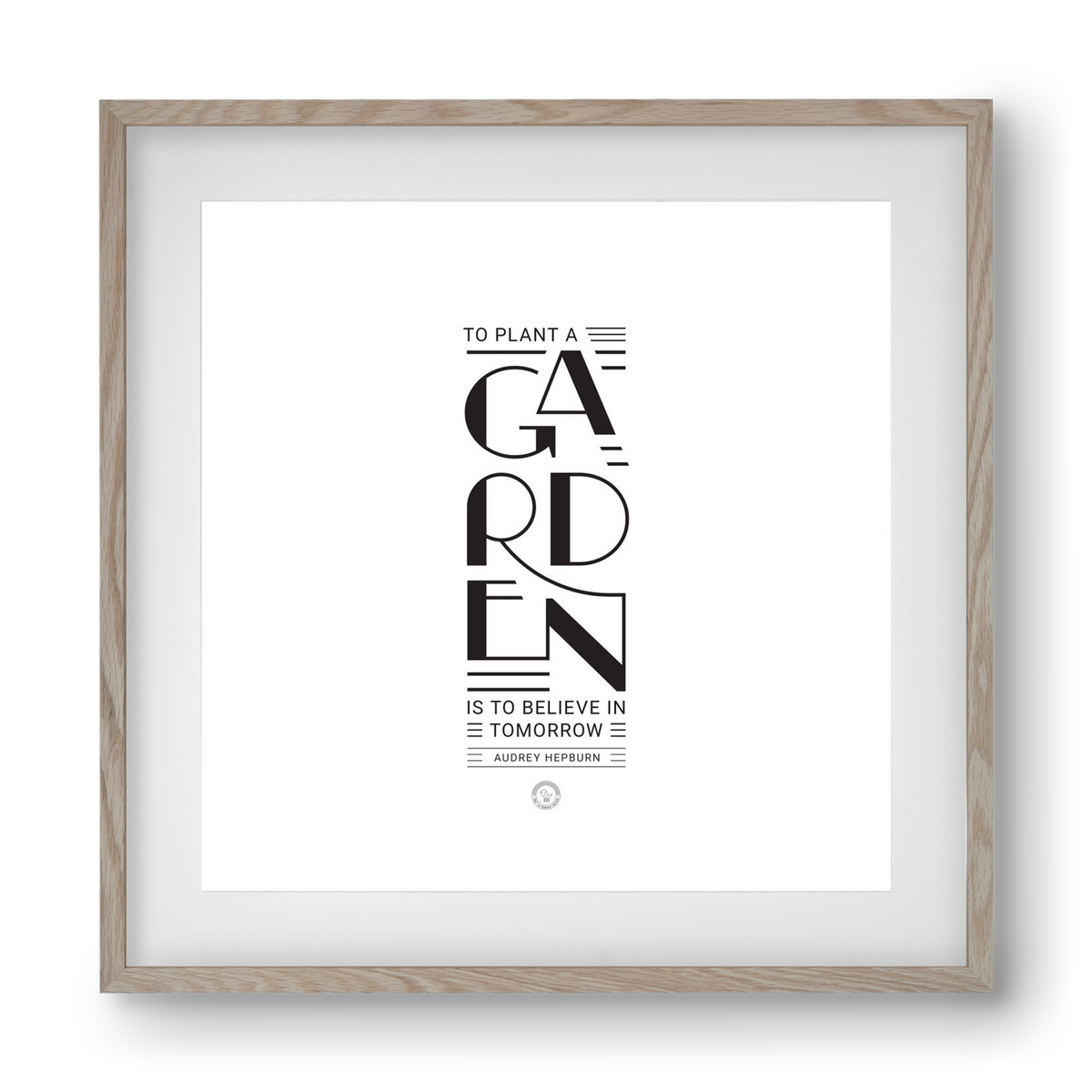 Garden, 40x40 cm (30x30 cm), Tölgy keret, paszpartuval