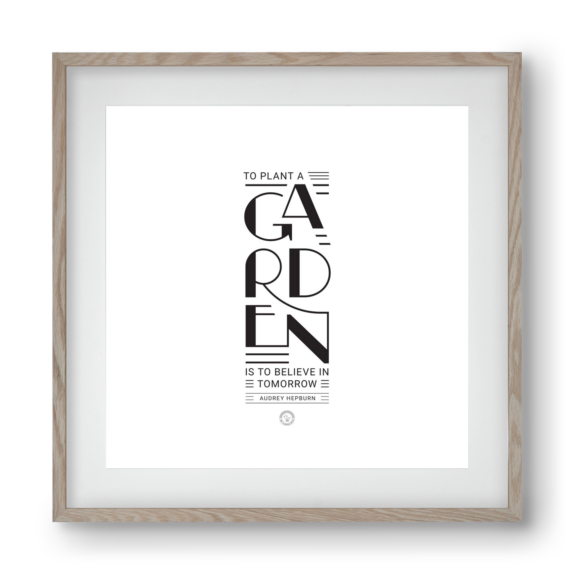 Garden, 40x40 cm (30x30 cm), Tölgy keret, paszpartuval