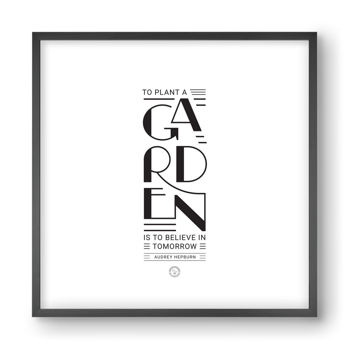 Garden, 40x40 cm (40x40 cm), Fekete keret