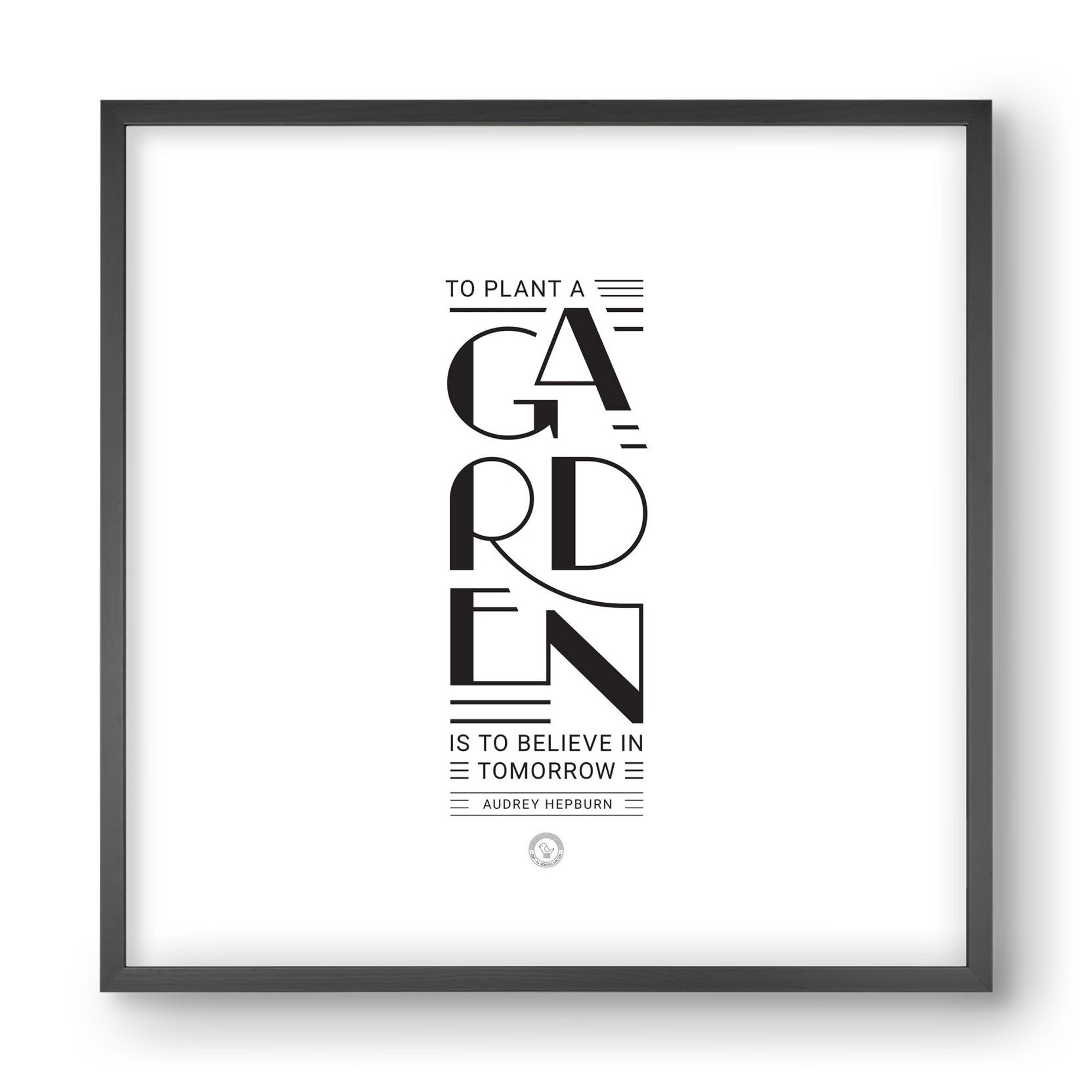 Garden, 40x40 cm (40x40 cm), Fekete keret