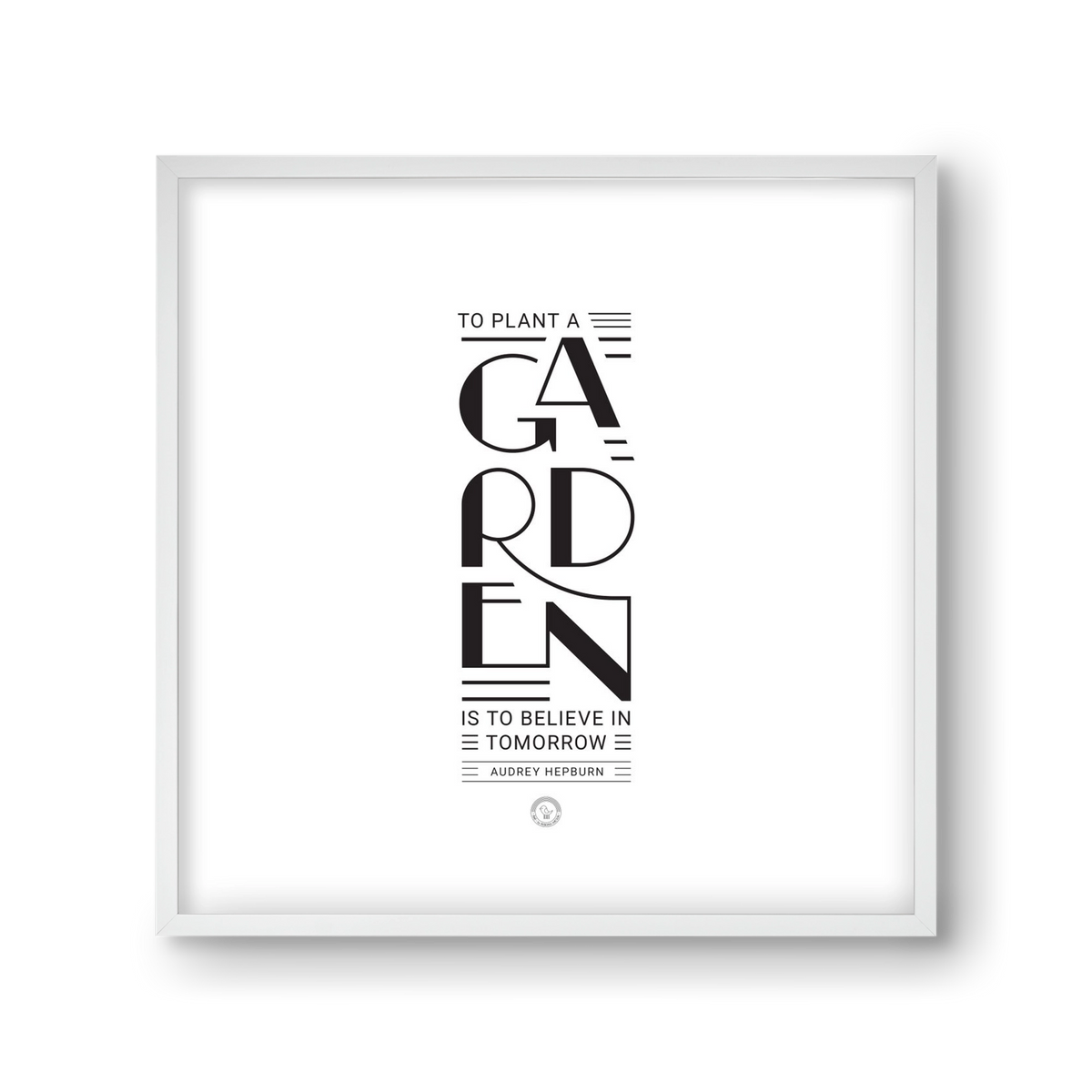 Garden, 30x30 cm (30x30 cm), Fehér keret