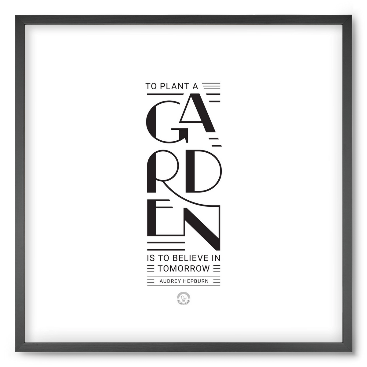 Garden, 50x50 cm (50x50 cm), Fekete keret