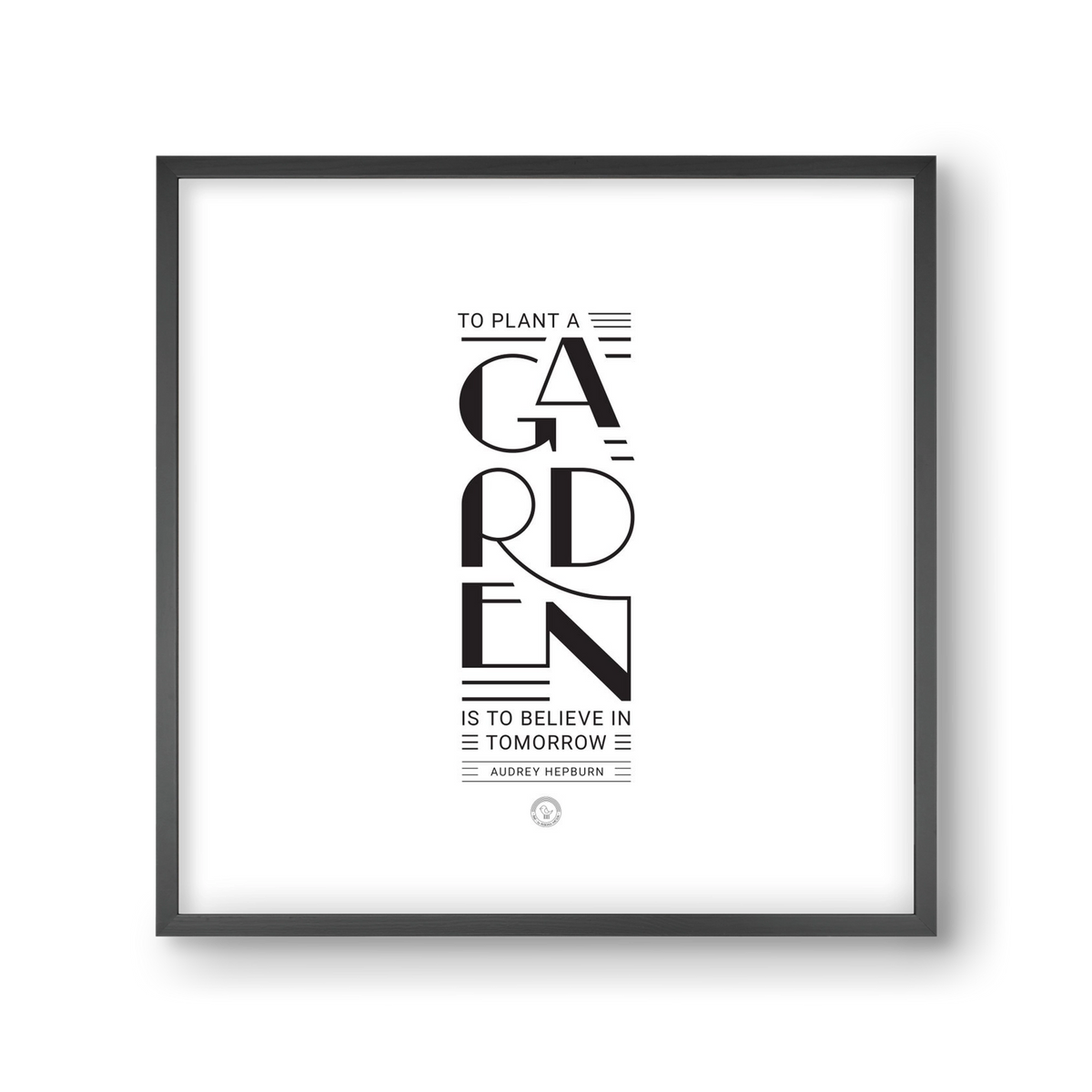 Garden, 30x30 cm (30x30 cm), Fekete keret