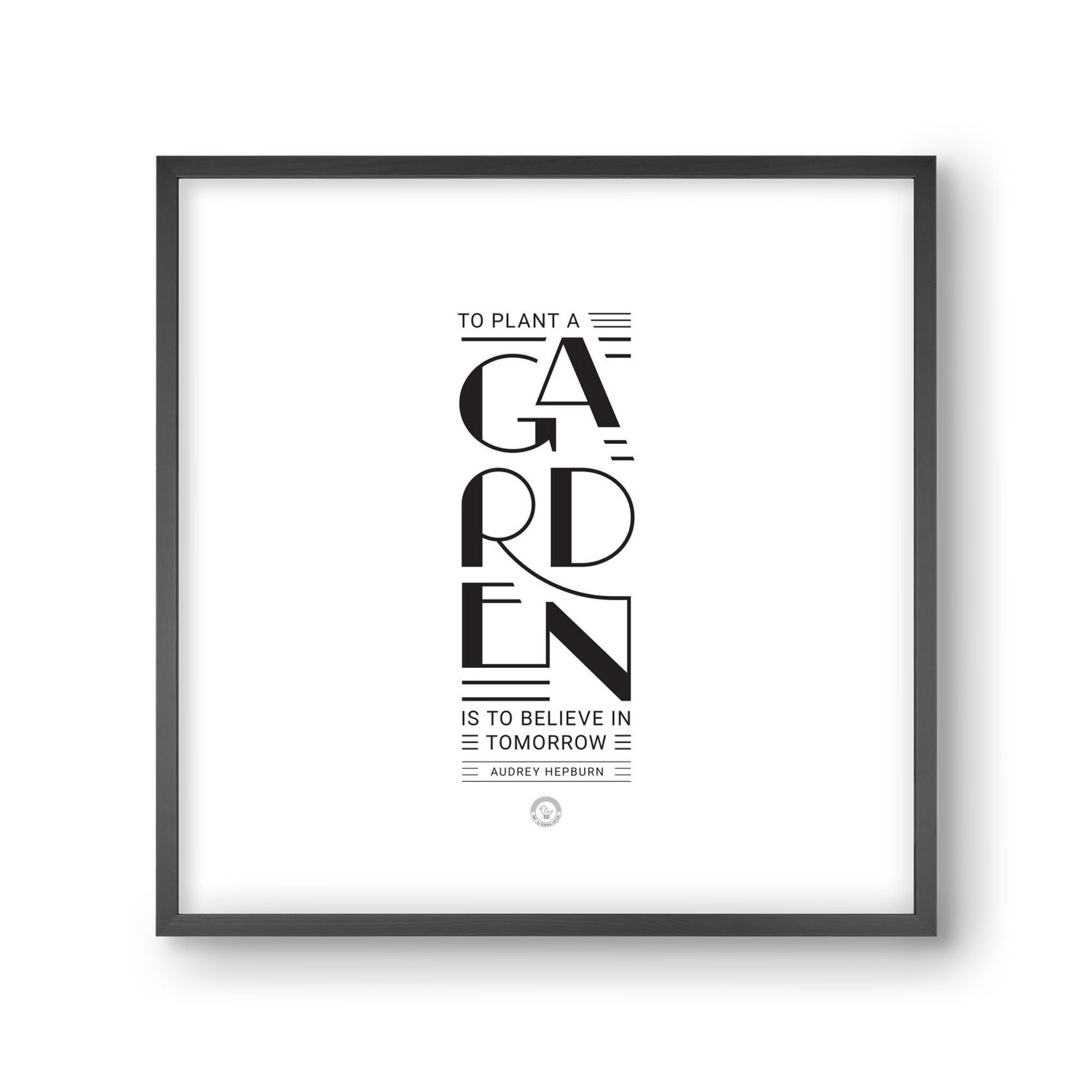 Garden, 30x30 cm (30x30 cm), Fekete keret