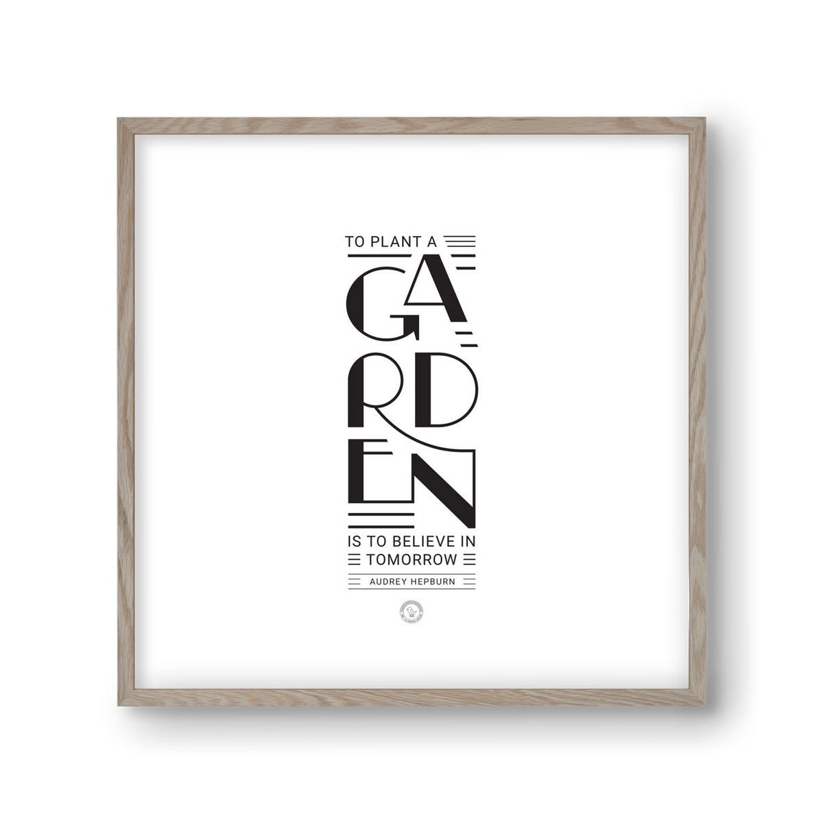 Garden, 30x30 cm (30x30 cm), Tölgy keret