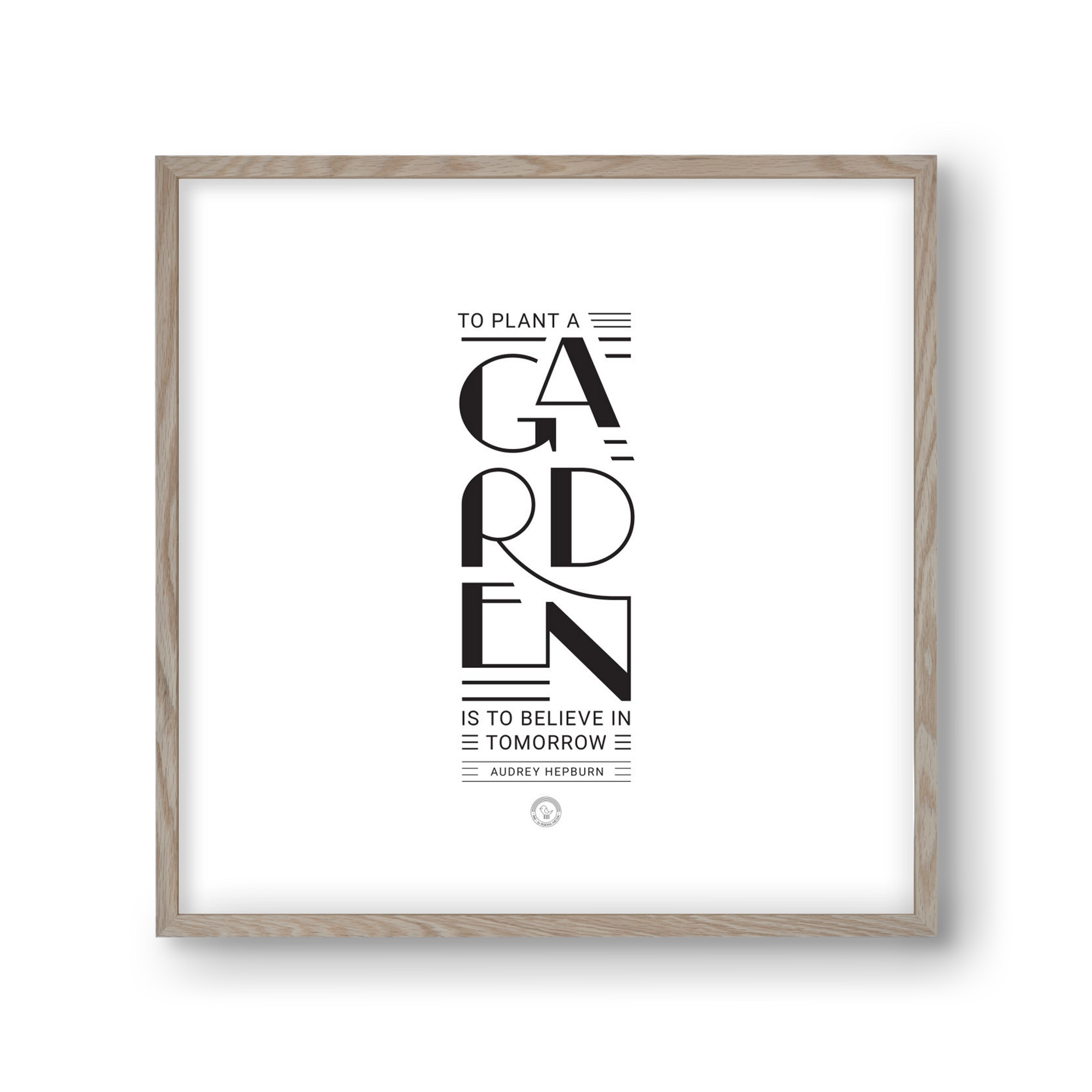 Garden, 30x30 cm (30x30 cm), Tölgy keret