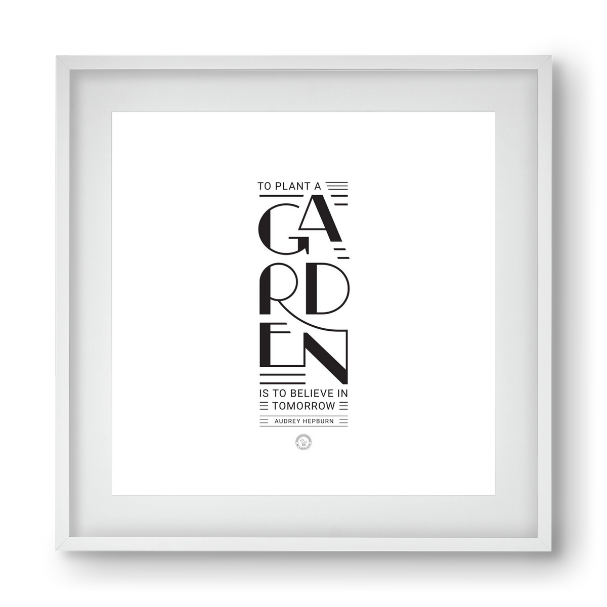 Garden, 40x40 cm (30x30 cm), Fehér keret, paszpartuval