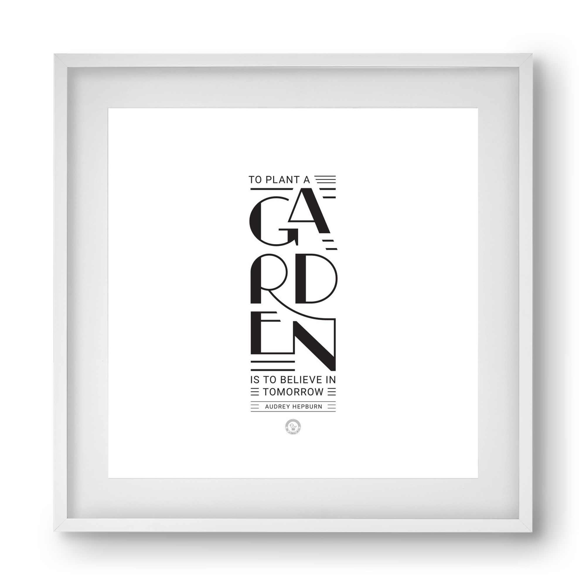 Garden, 40x40 cm (30x30 cm), Fehér keret, paszpartuval