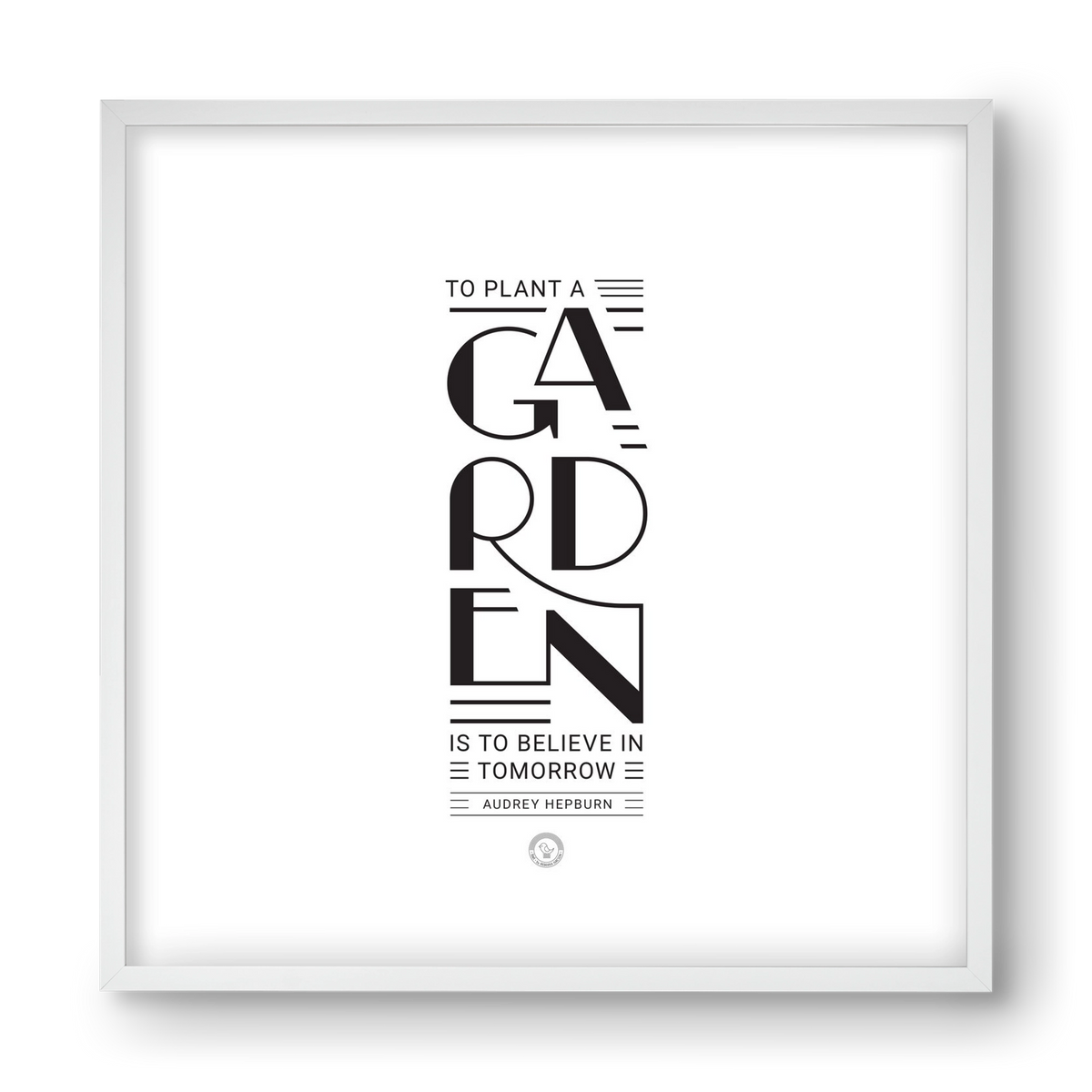 Garden, 40x40 cm (40x40 cm), Fehér keret