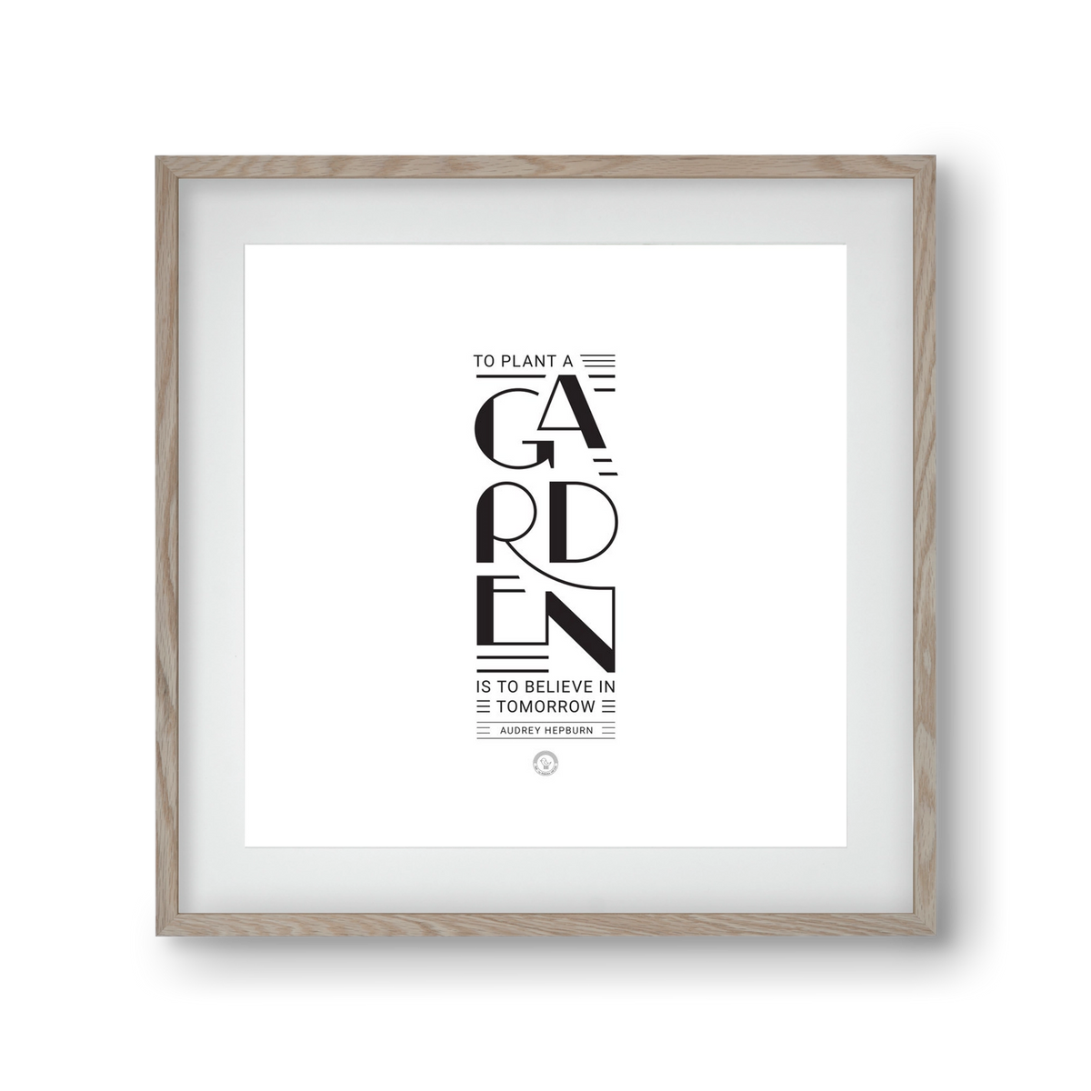 Garden, 30x30 cm (20x20 cm), Tölgy keret, paszpartuval