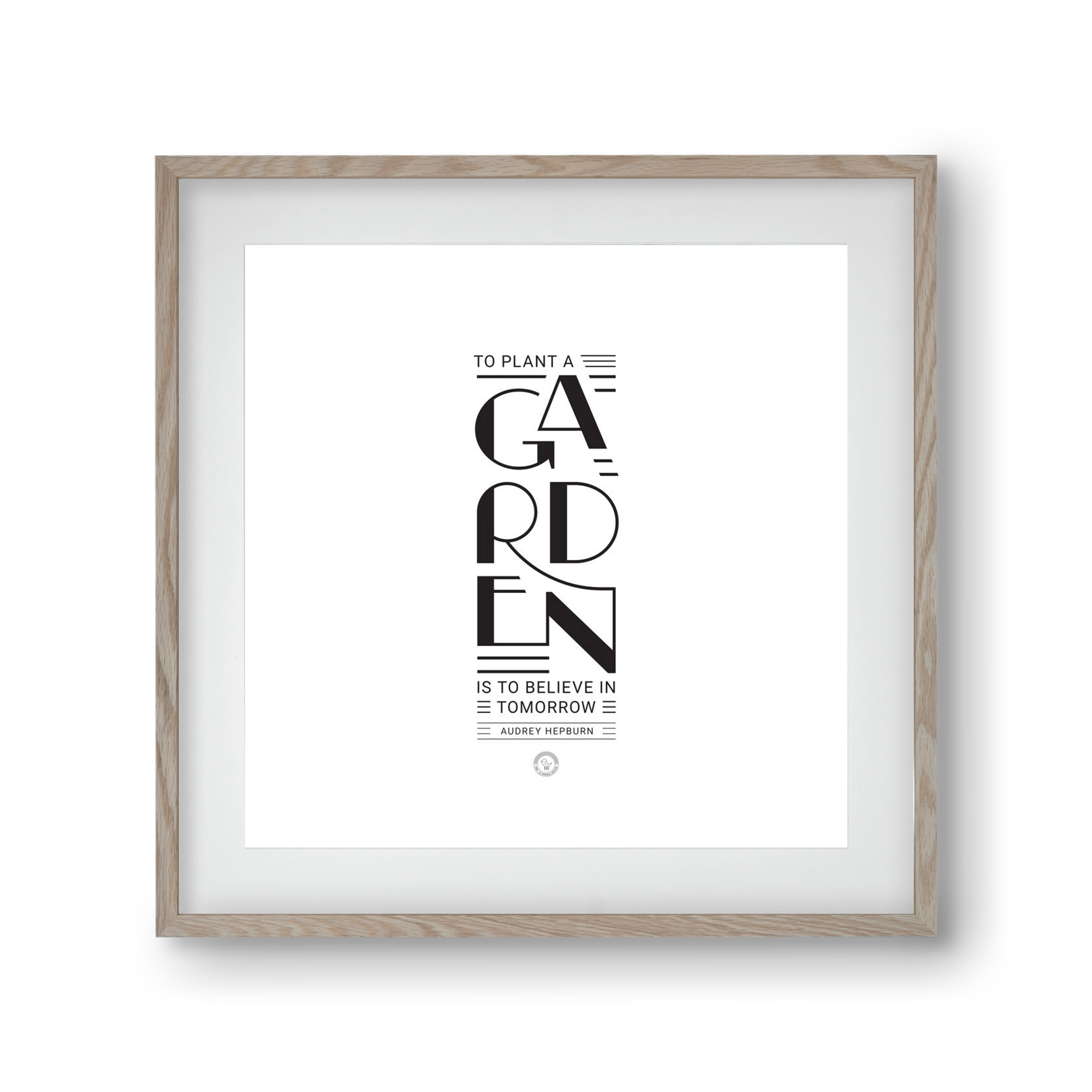 Garden, 30x30 cm (20x20 cm), Tölgy keret, paszpartuval