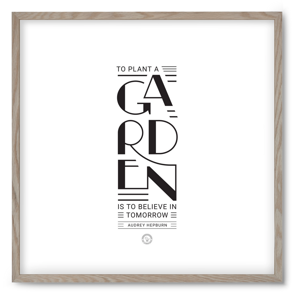 Garden, 50x50 cm (50x50 cm), Tölgy keret