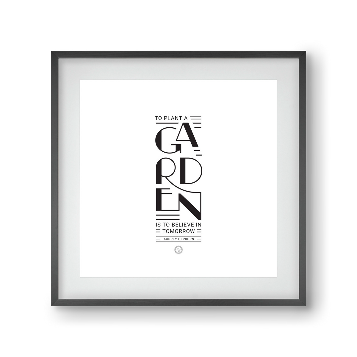 Garden, 30x30 cm (20x20 cm), Fekete keret, paszpartuval