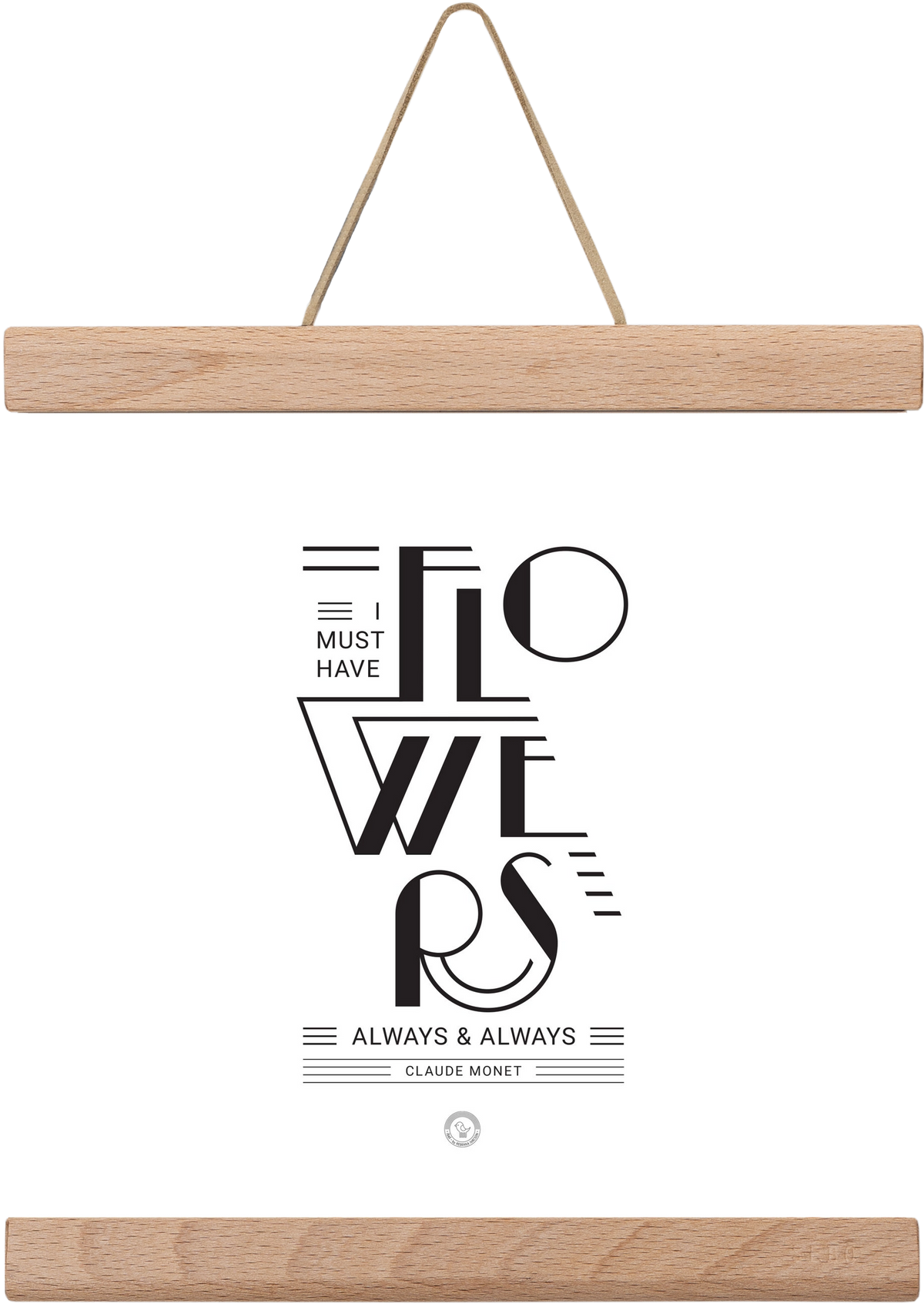 FLOWERS, 20x20 cm (20x20 cm), Tölgy akasztó