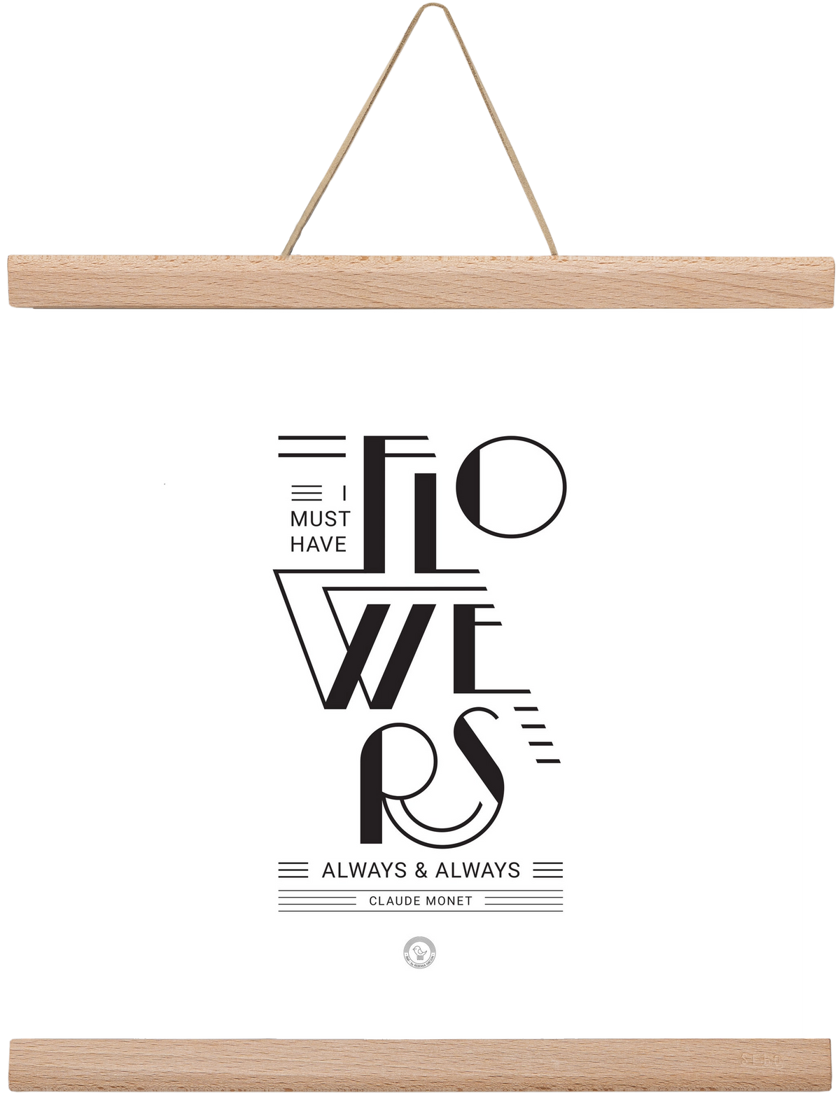 FLOWERS, 30x30 cm (30x30 cm), Tölgy akasztó