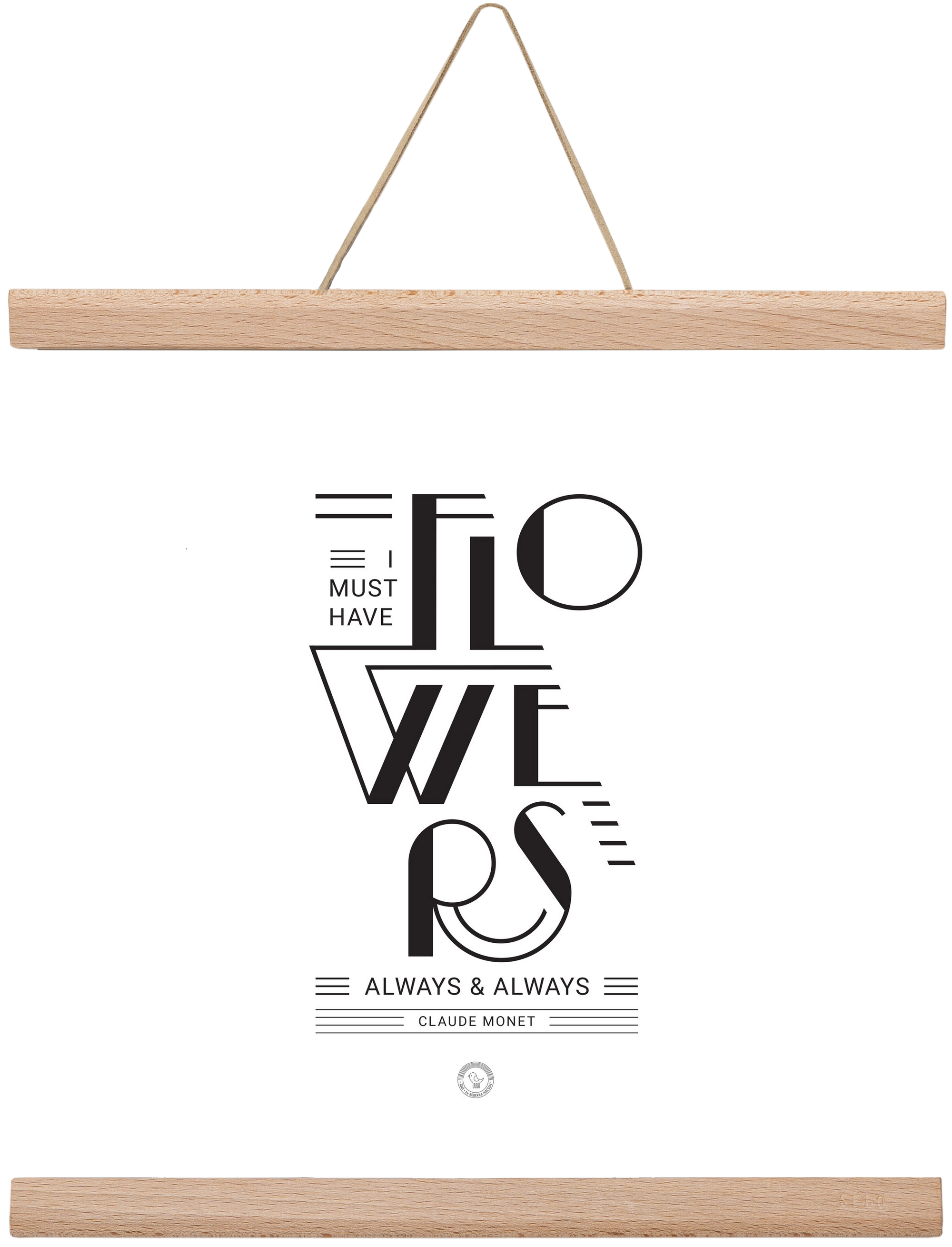 FLOWERS, 30x30 cm (30x30 cm), Tölgy akasztó