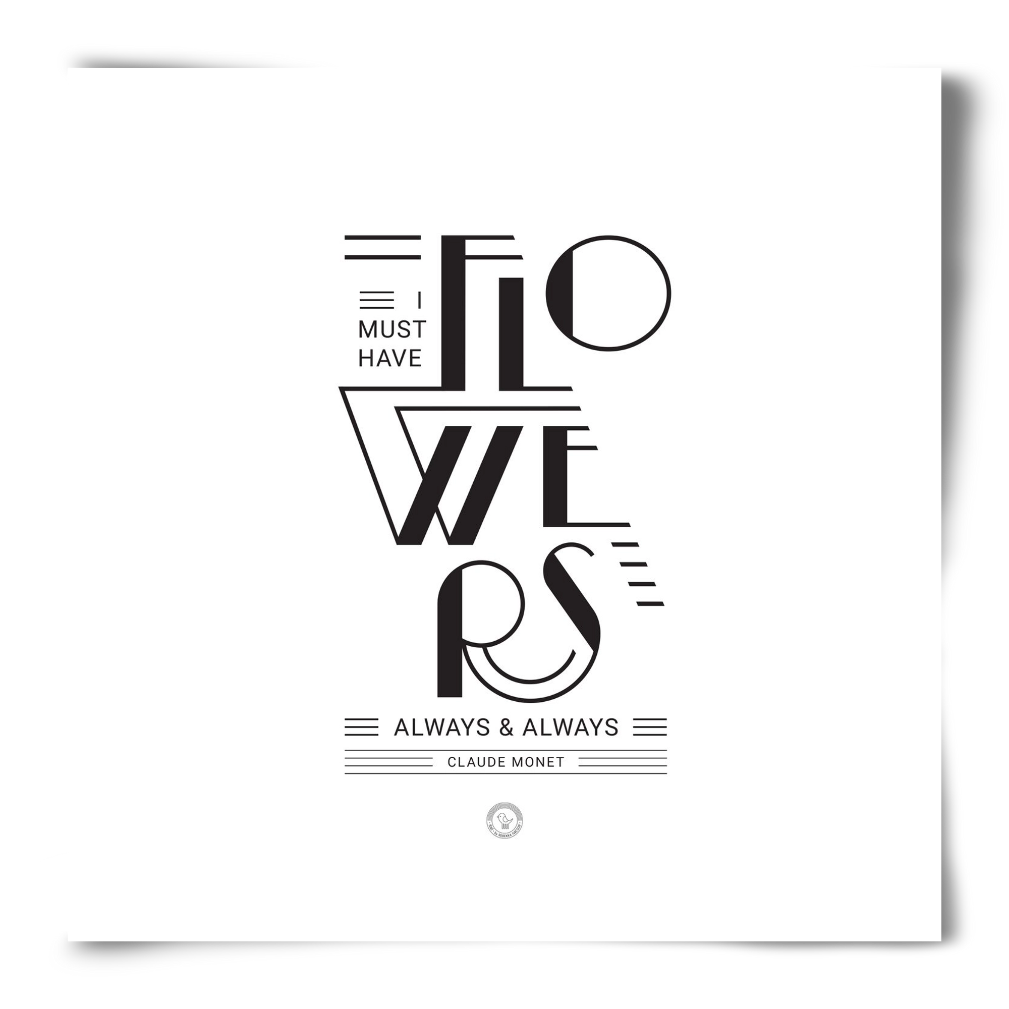 FLOWERS, 50x50 cm, Keret nélkül