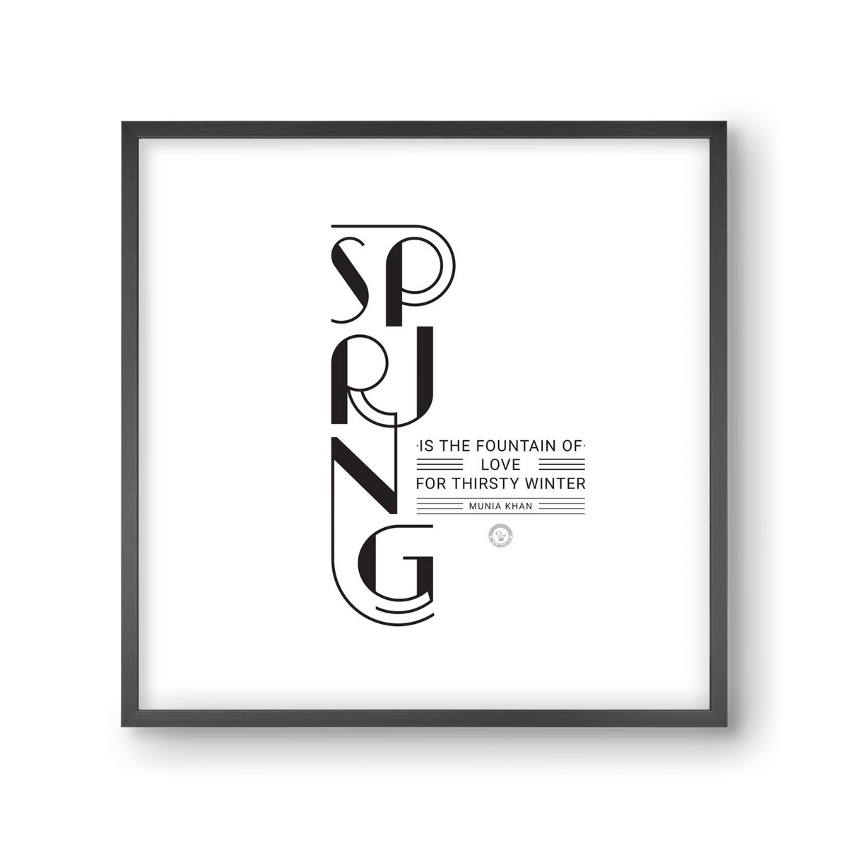 Spring, 30x30 cm (30x30 cm), Fekete keret