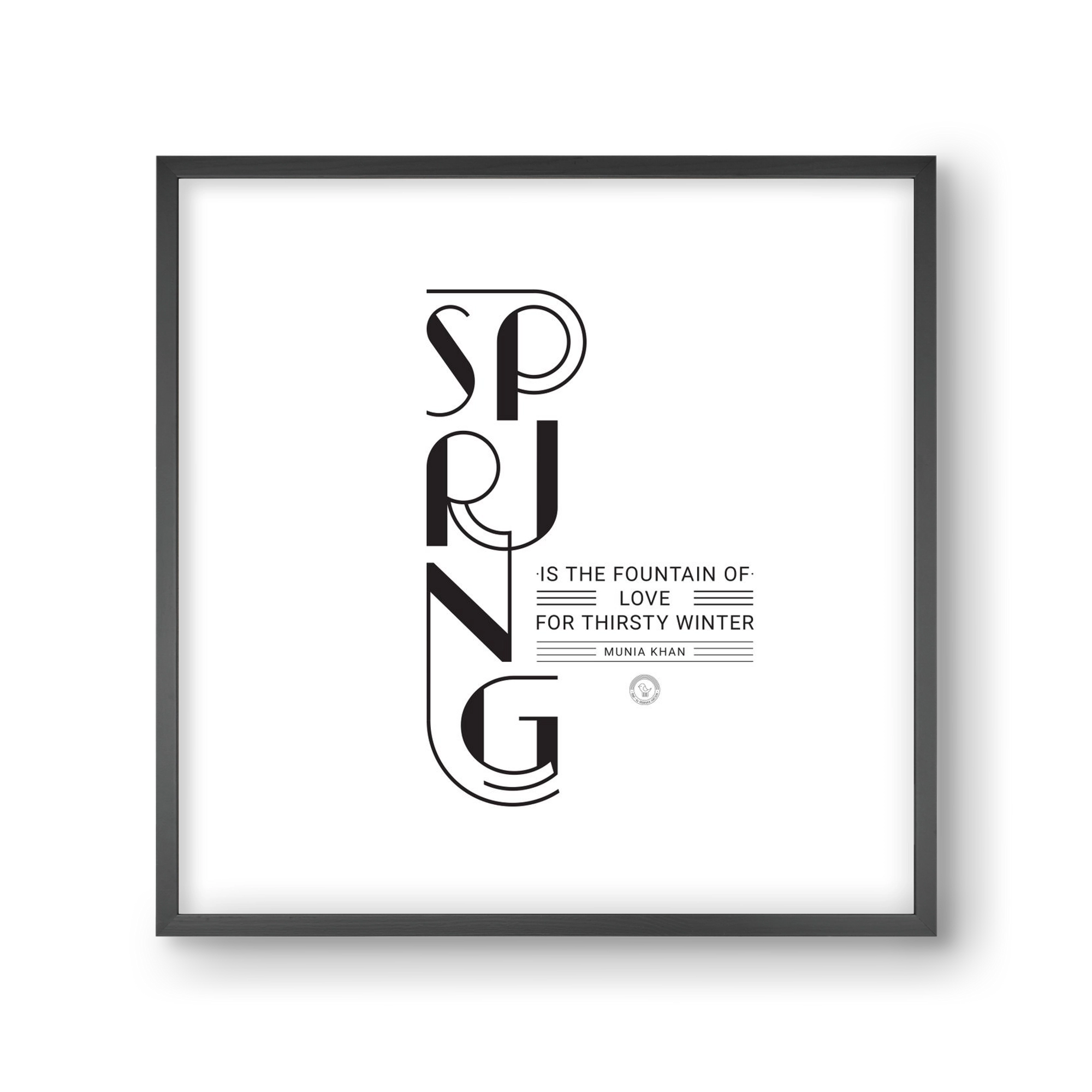Spring, 30x30 cm (30x30 cm), Fekete keret