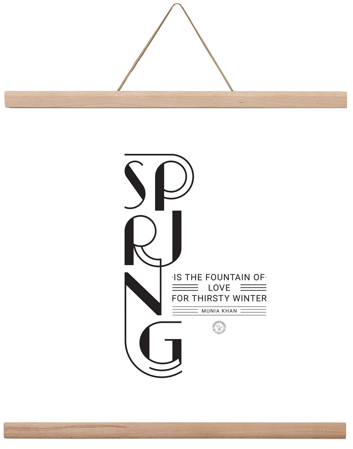 Spring, 40x40 cm (40x40 cm), Tölgy akasztó