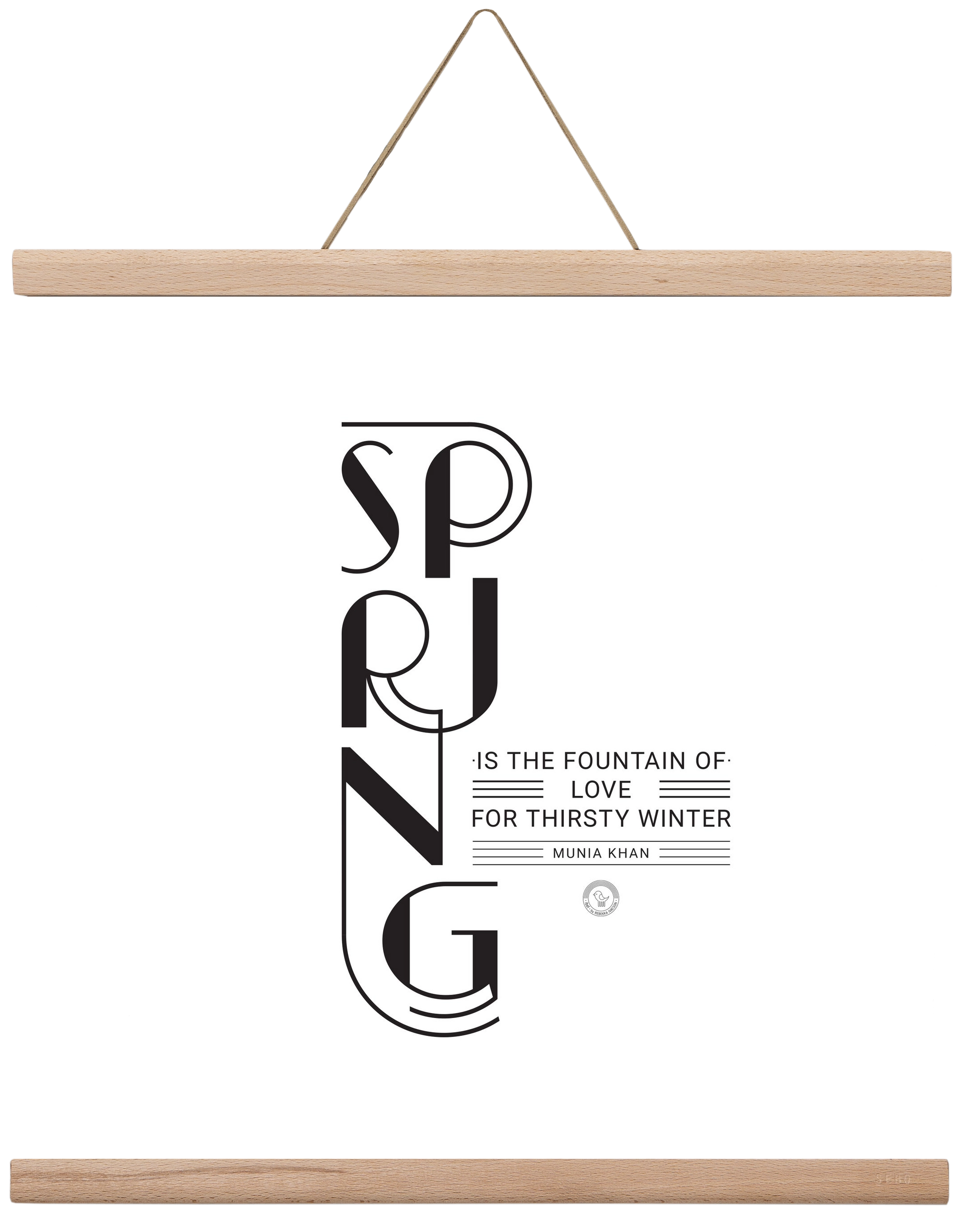 Spring, 40x40 cm (40x40 cm), Tölgy akasztó