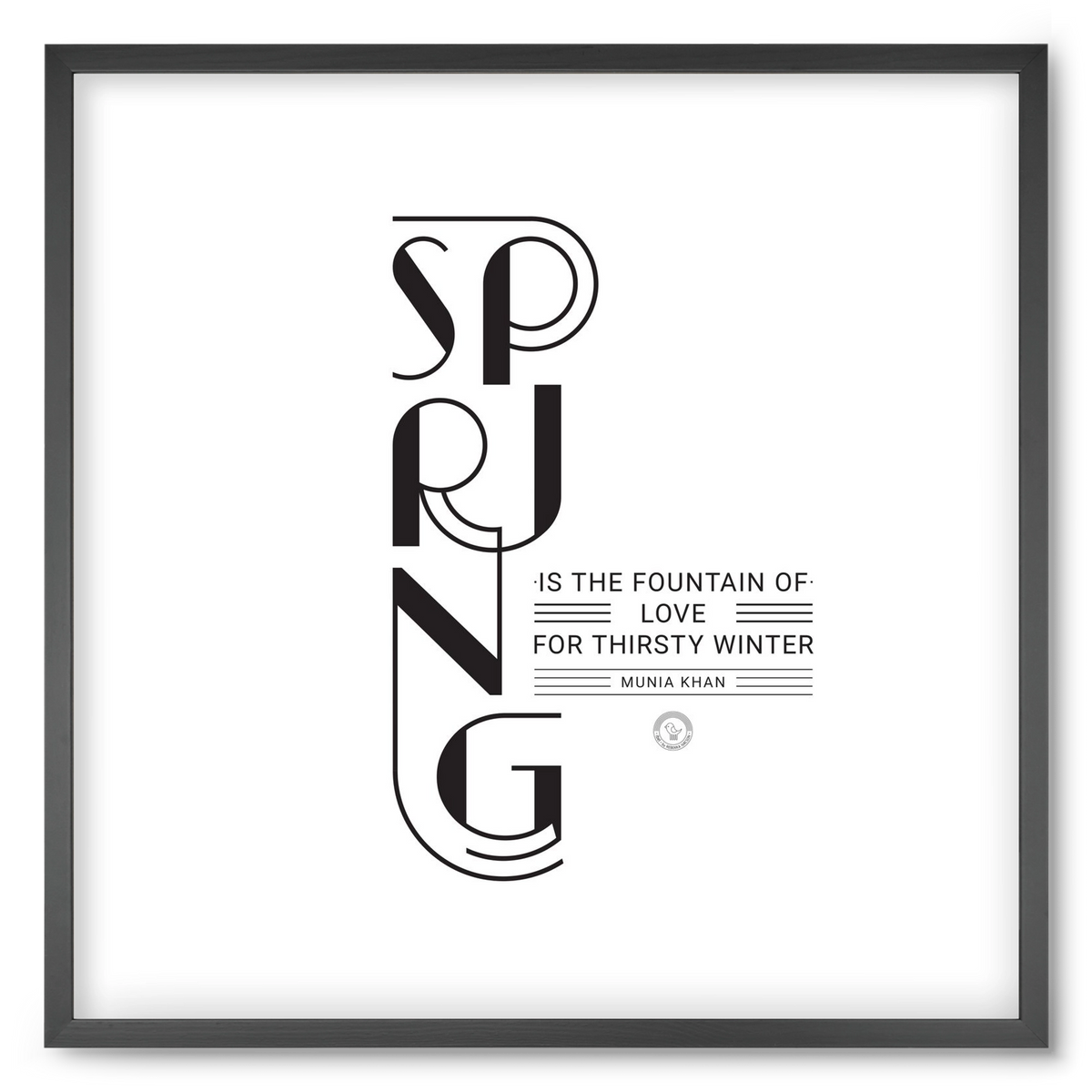 Spring, 50x50 cm (50x50 cm), Fekete keret