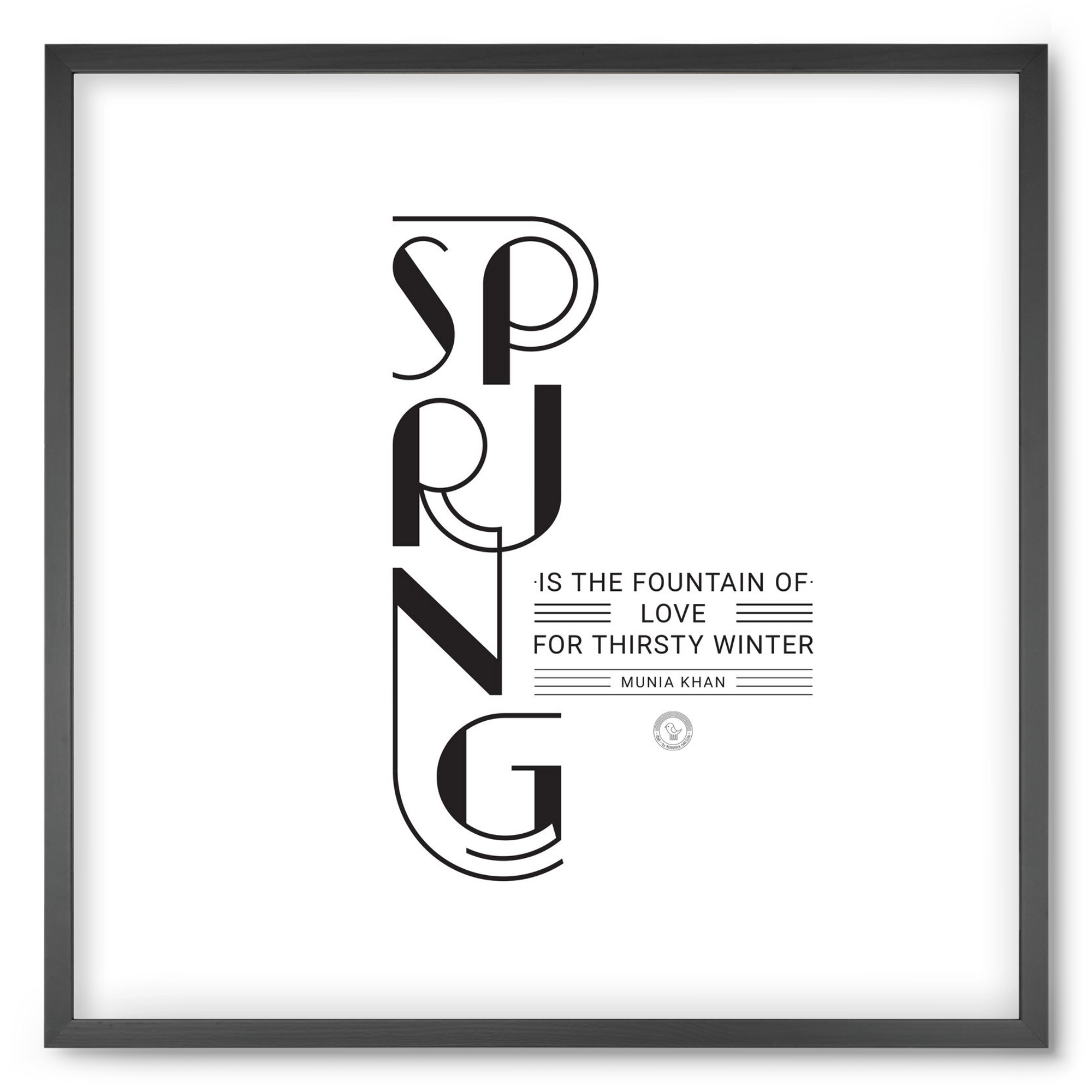 Spring, 50x50 cm (50x50 cm), Fekete keret