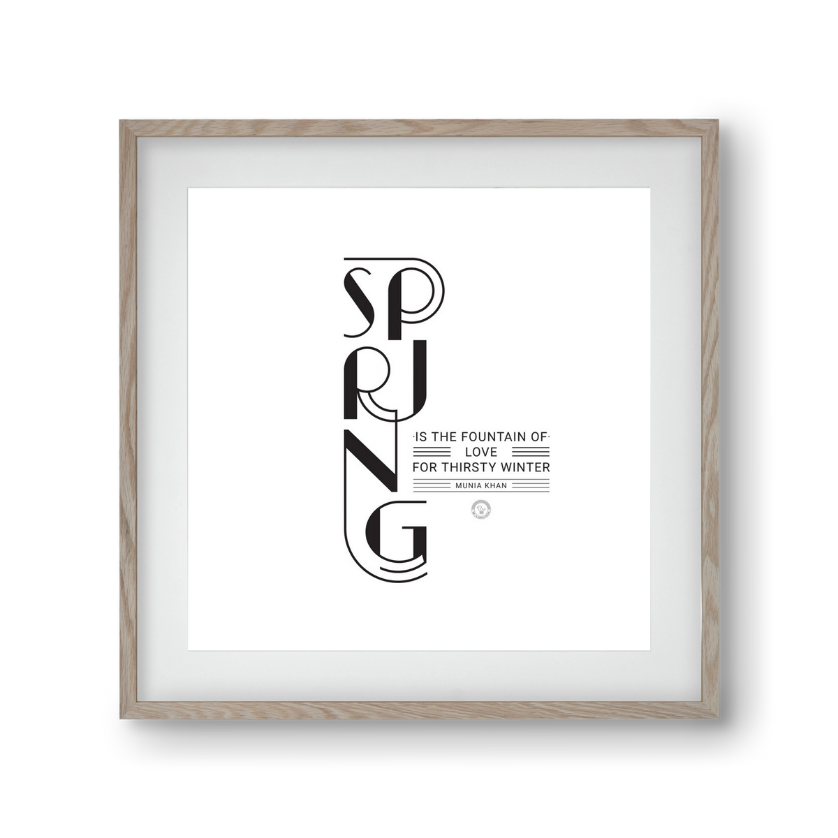 Spring, 30x30 cm (20x20 cm), Tölgy keret, paszpartuval