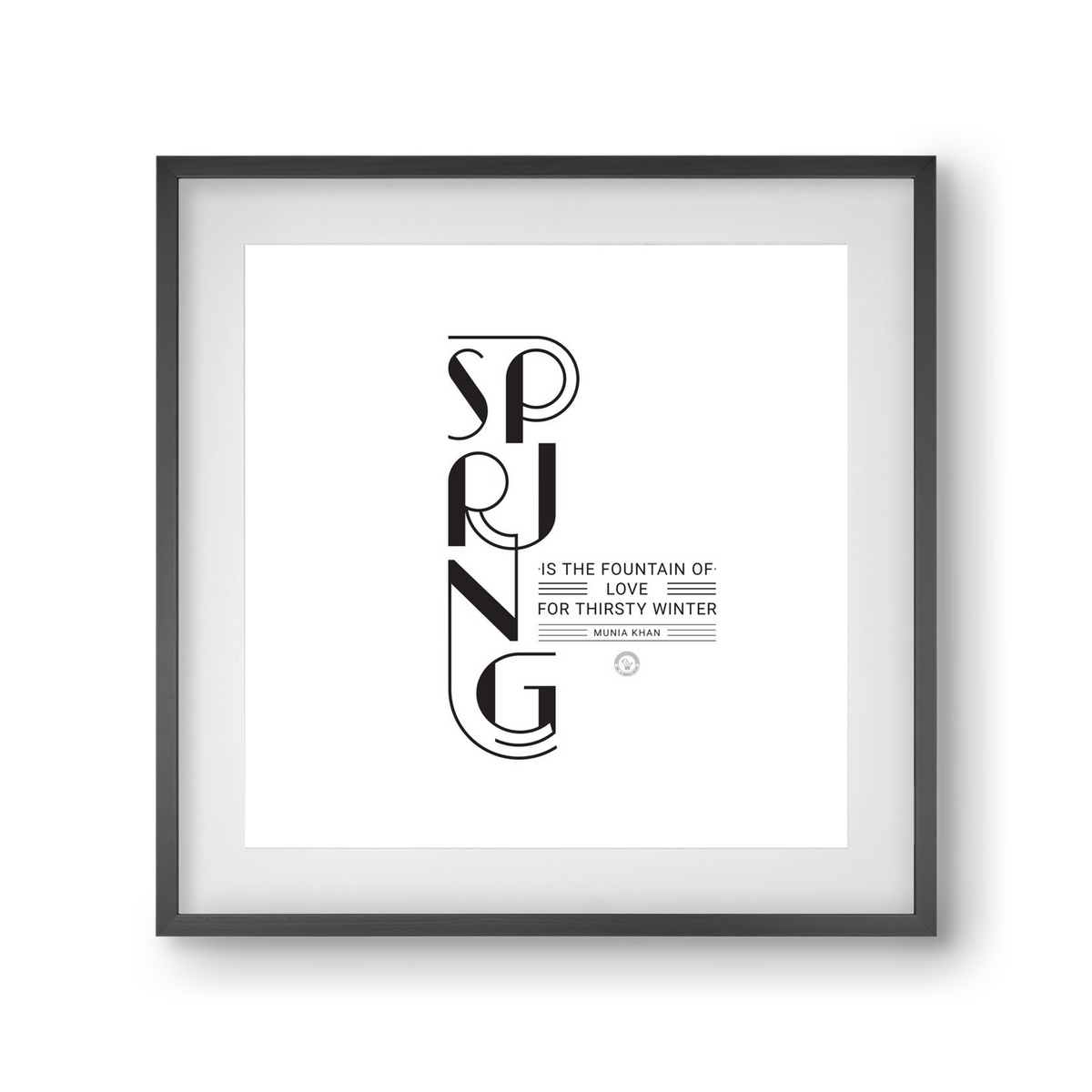 Spring, 30x30 cm (20x20 cm), Fekete keret, paszpartuval