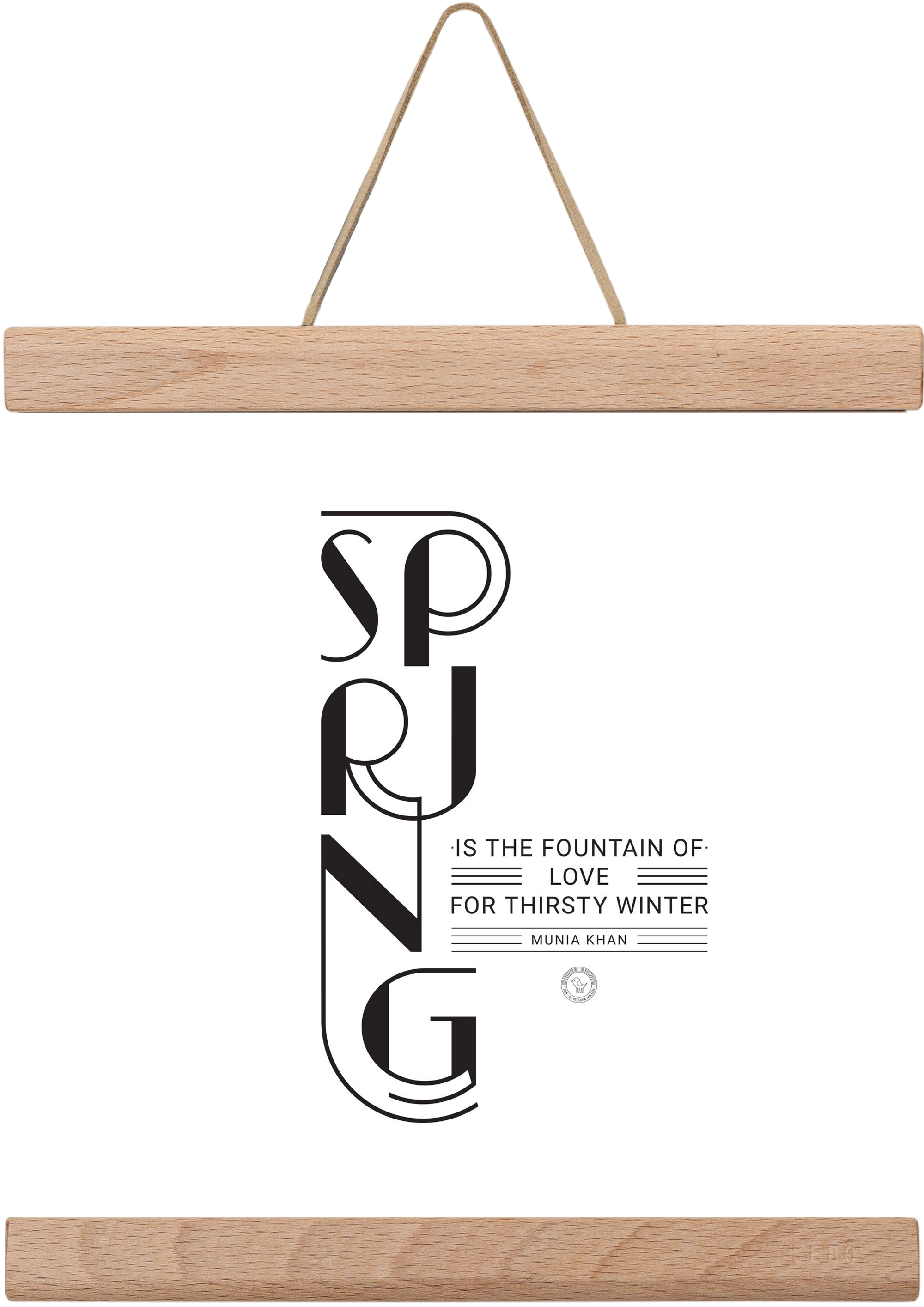 Spring, 20x20 cm (20x20 cm), Tölgy akasztó