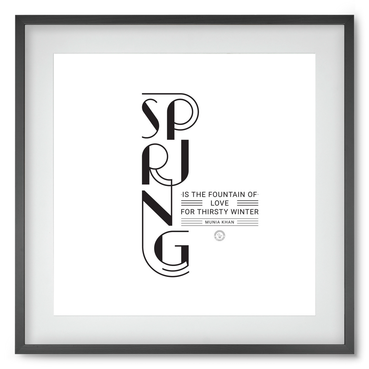 Spring, 50x50 cm (40x40 cm), Fekete keret, paszpartuval