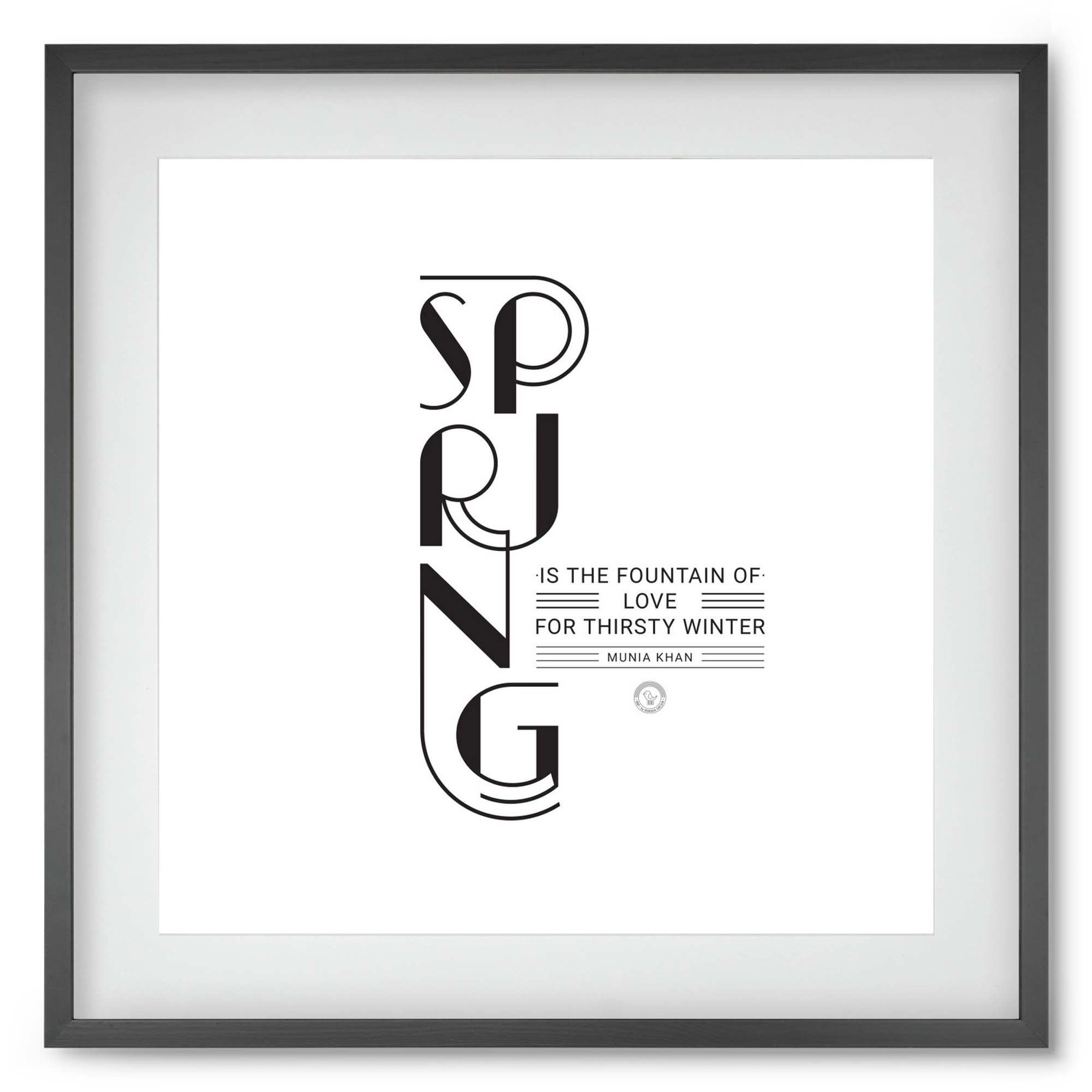 Spring, 50x50 cm (40x40 cm), Fekete keret, paszpartuval