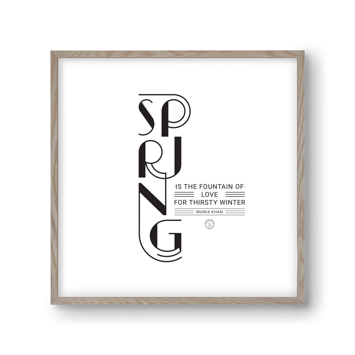 Spring, 30x30 cm (30x30 cm), Tölgy keret