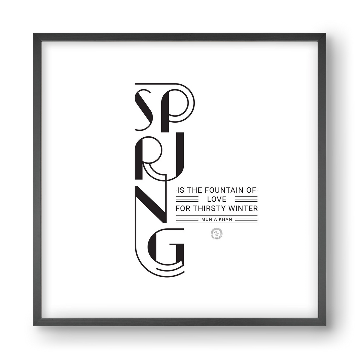 Spring, 40x40 cm (40x40 cm), Fekete keret