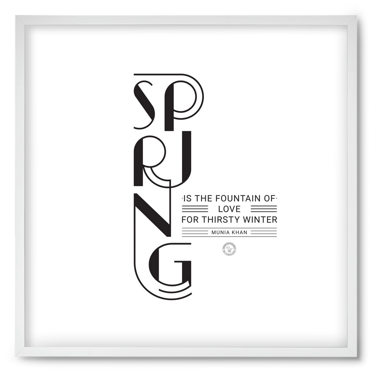 Spring, 50x50 cm (50x50 cm), Fehér keret