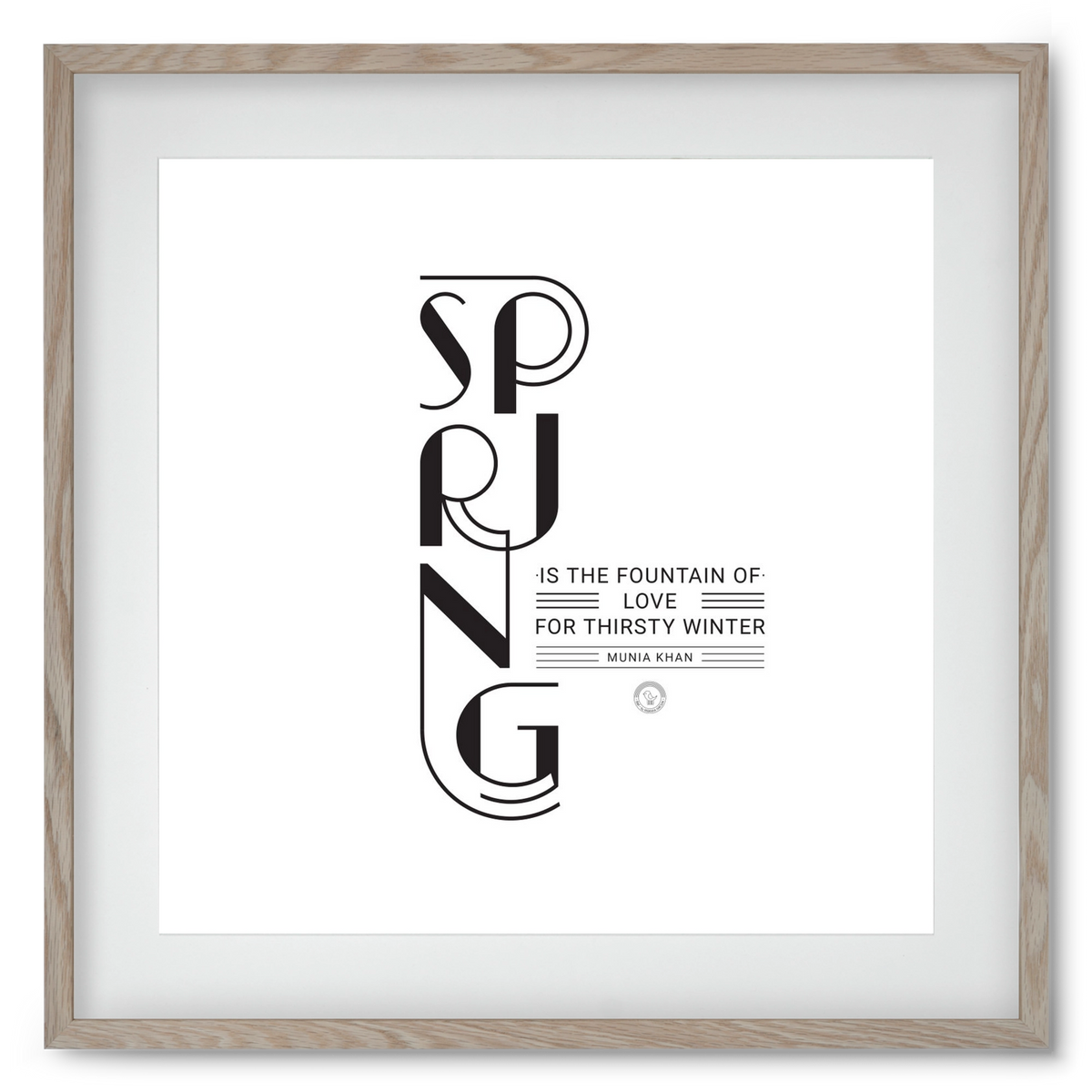 Spring, 50x50 cm (40x40 cm), Tölgy keret, paszpartuval