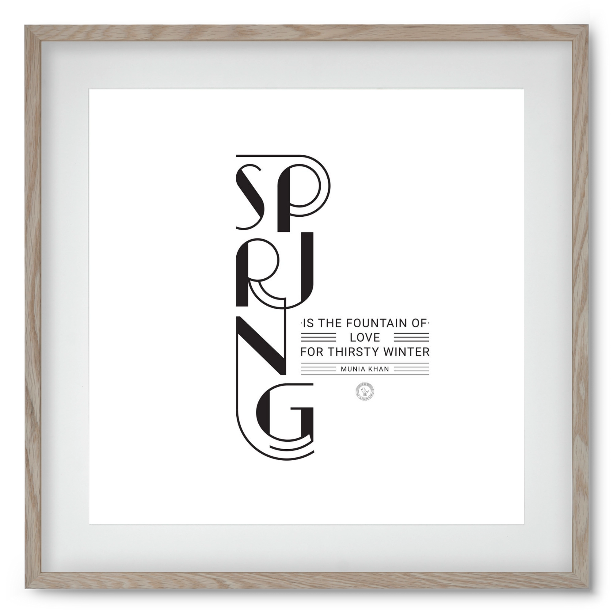 Spring, 50x50 cm (40x40 cm), Tölgy keret, paszpartuval