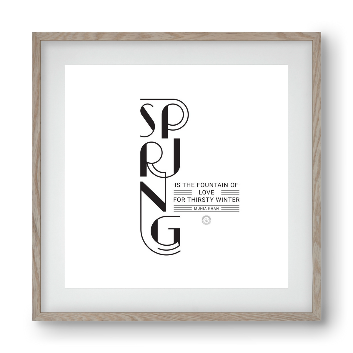 Spring, 40x40 cm (30x30 cm), Tölgy keret, paszpartuval