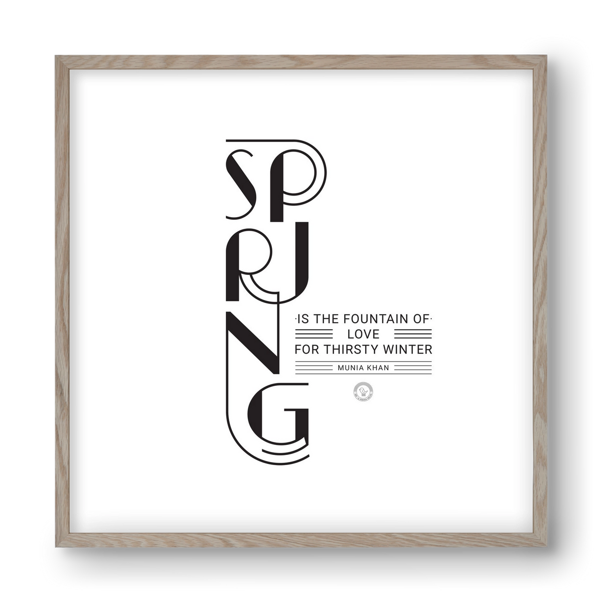 Spring, 40x40 cm (40x40 cm), Tölgy keret