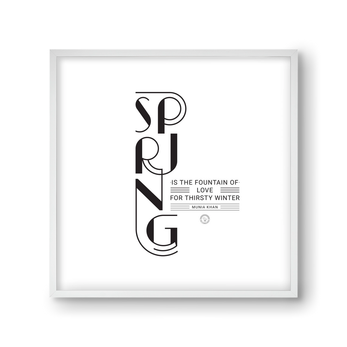 Spring, 30x30 cm (30x30 cm), Fehér keret