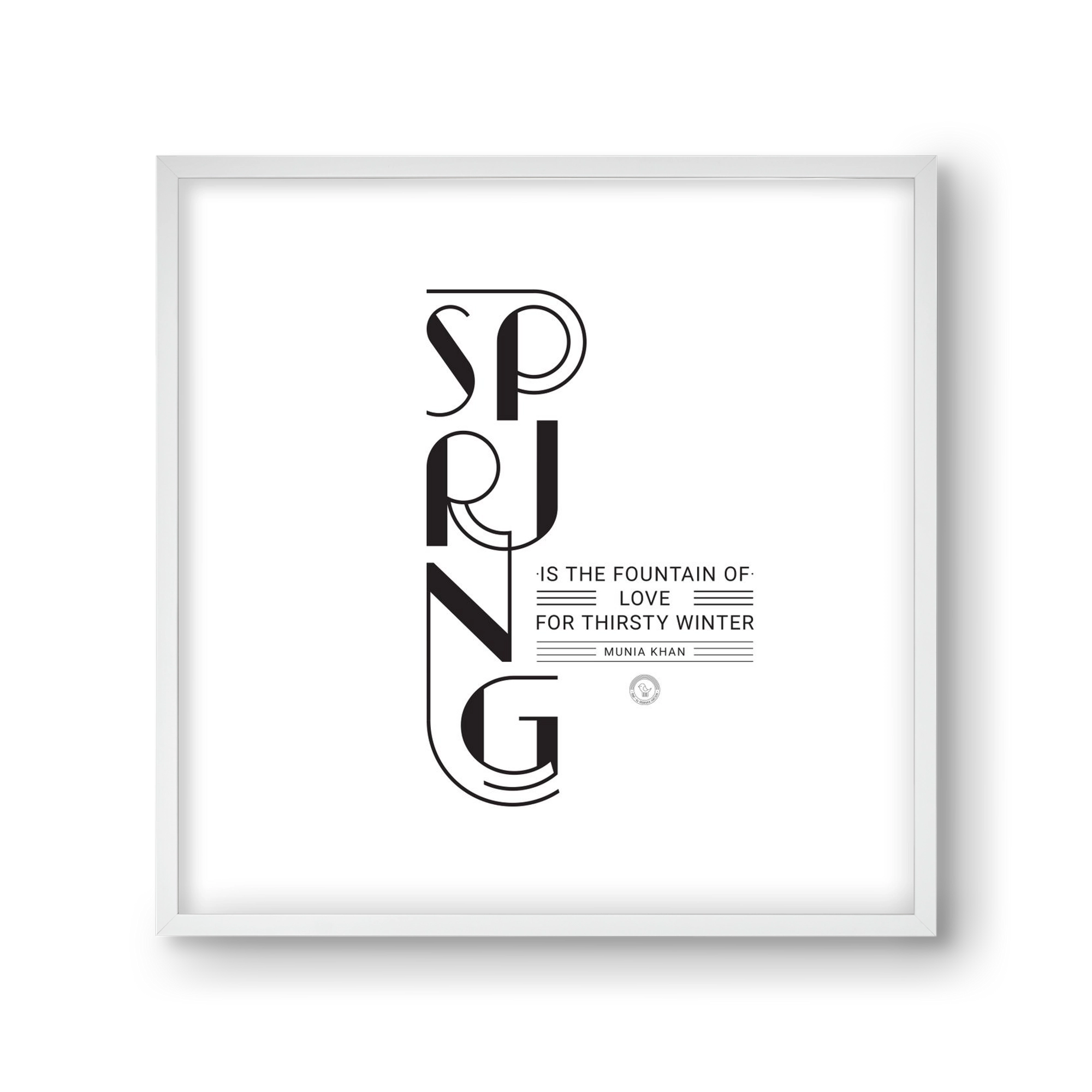 Spring, 30x30 cm (30x30 cm), Fehér keret