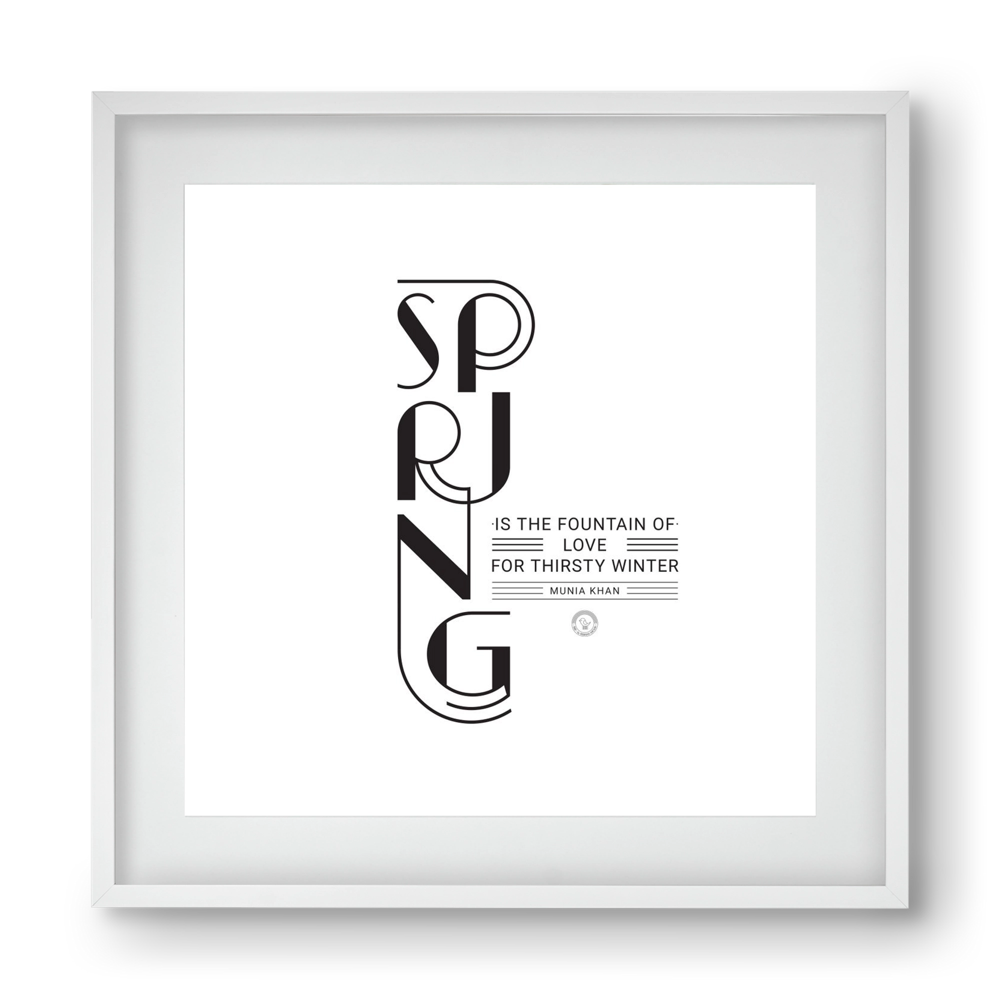 Spring, 40x40 cm (30x30 cm), Fehér keret, paszpartuval