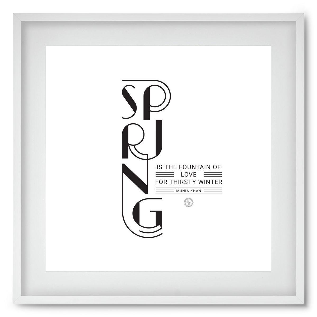 Spring, 50x50 cm (40x40 cm), Fehér keret, paszpartuval